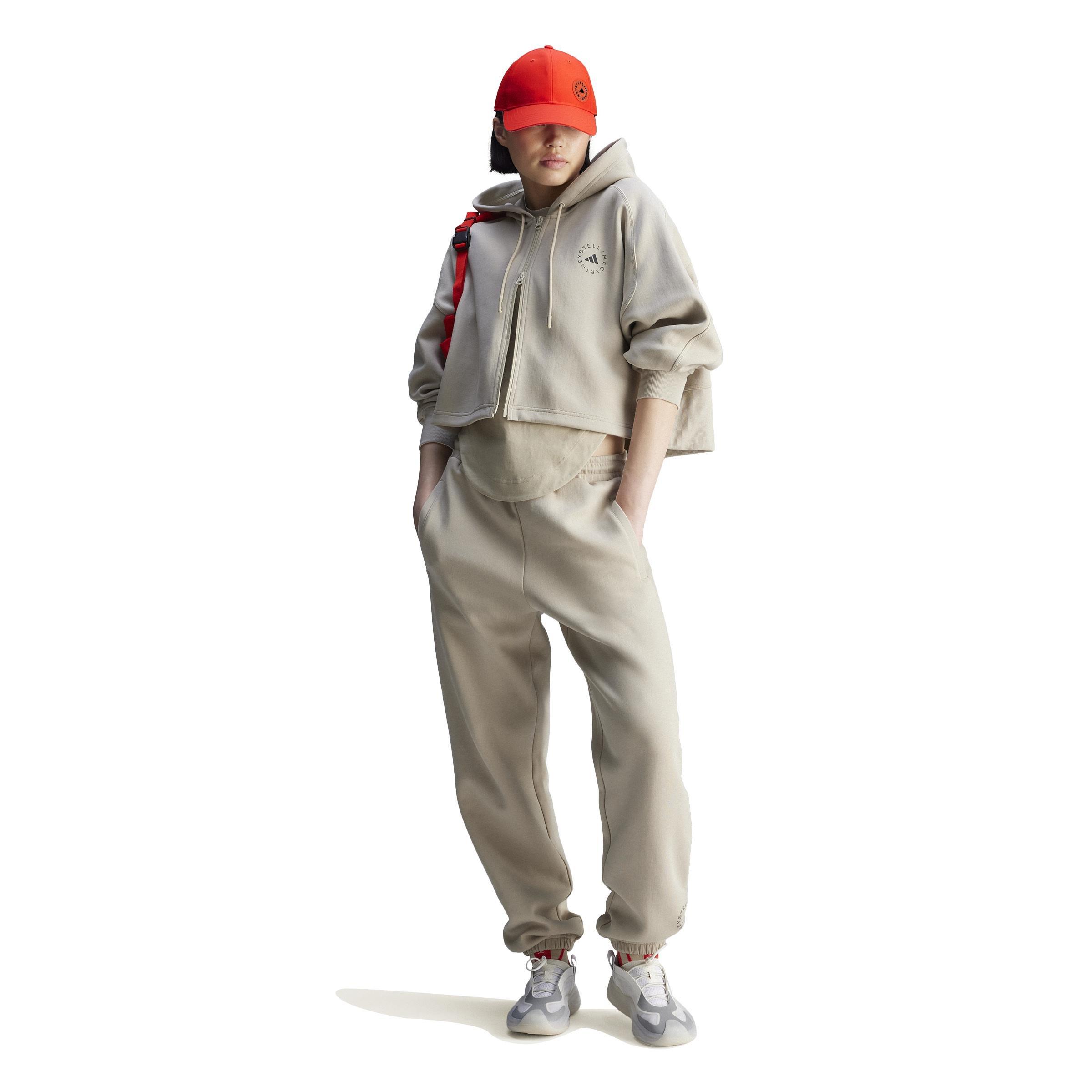 adidas by Stella McCartney Sportswear Cropped Hoodie, Beige, A901_ONE, large image number 10