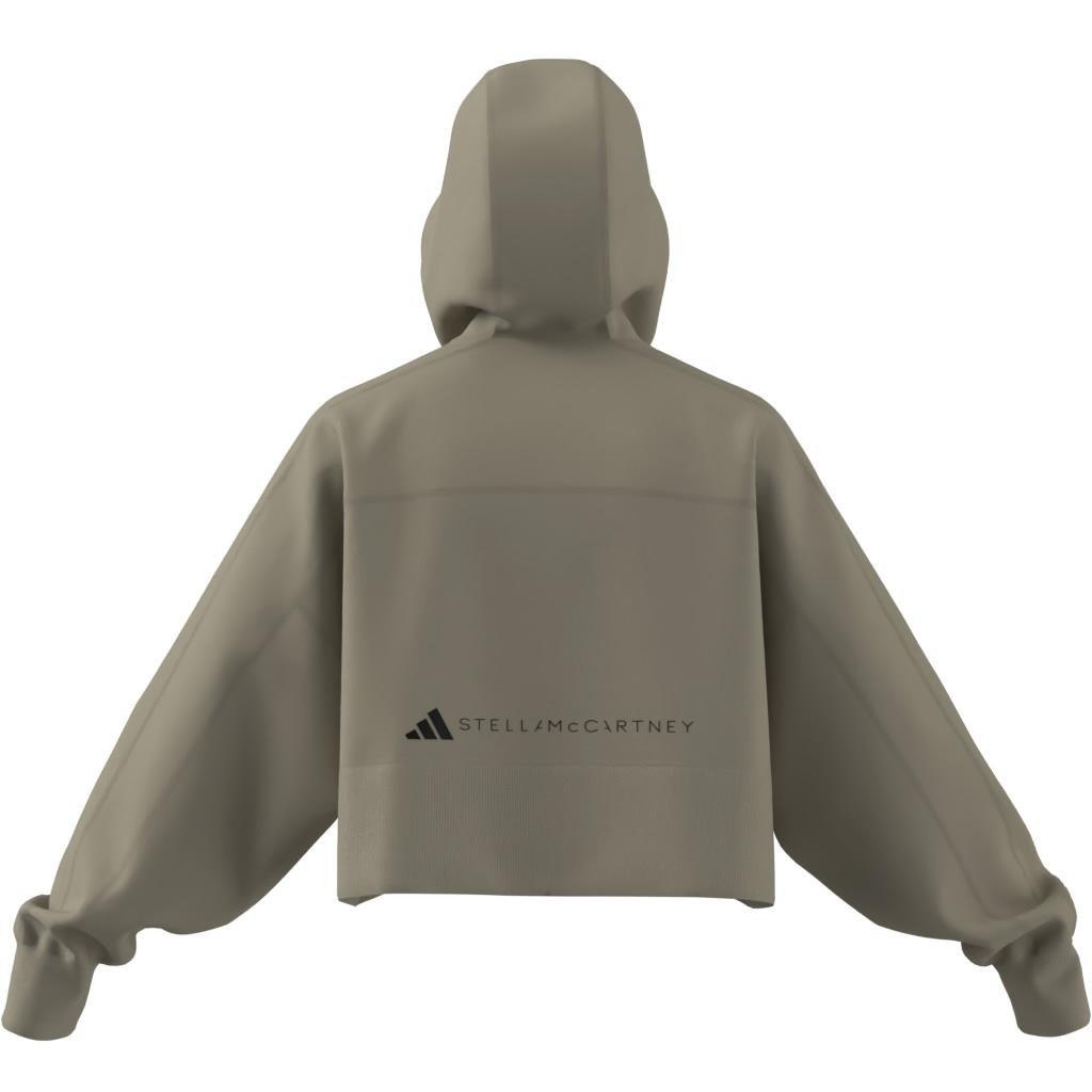 adidas by Stella McCartney Sportswear Cropped Hoodie, Beige, A901_ONE, large image number 13