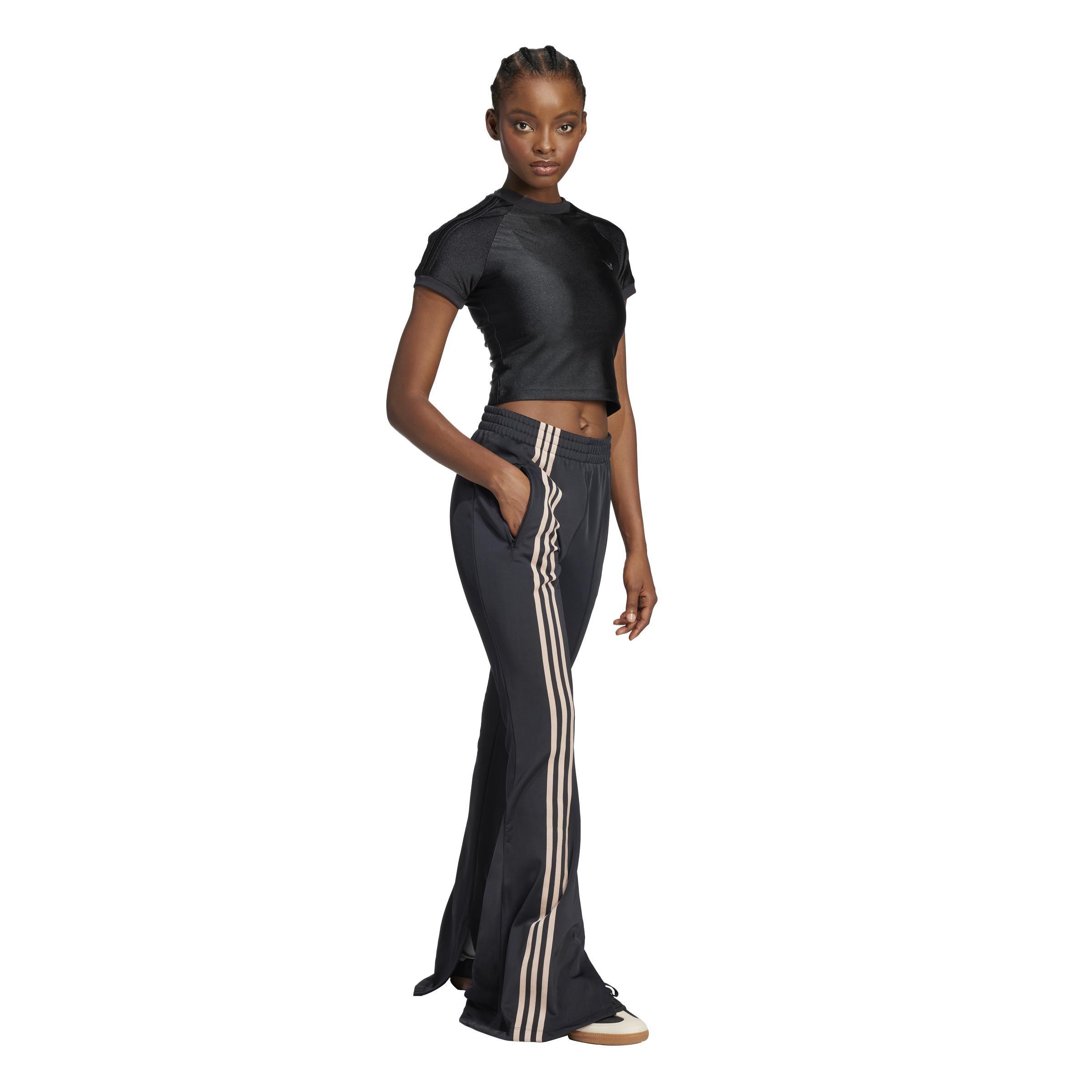 3-Stripes Flared Firebird Track Pants, Black, A901_ONE, large image number 8