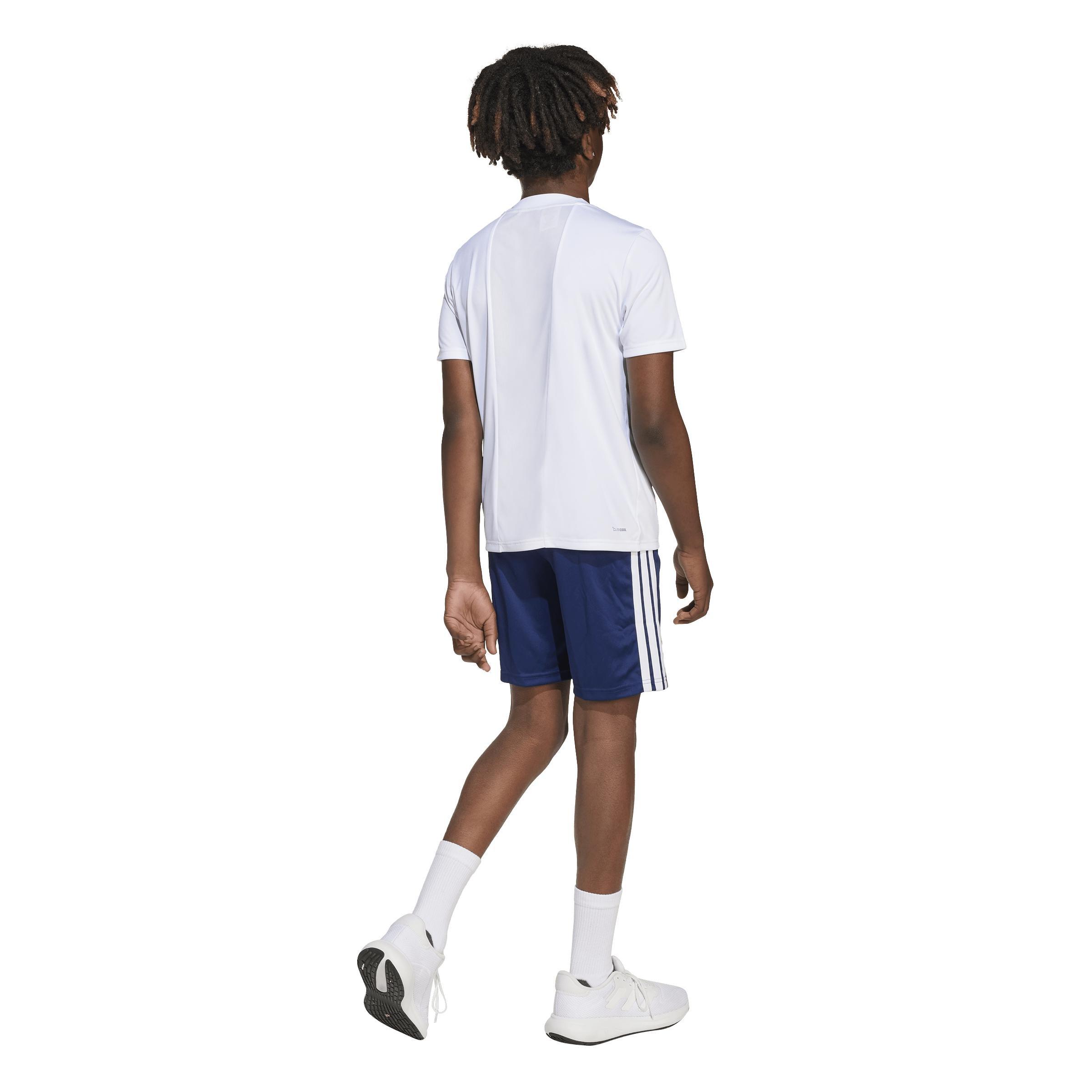 Kids Unisex Train Essentials 3-Stripes Tee Set, White, A901_ONE, large image number 1
