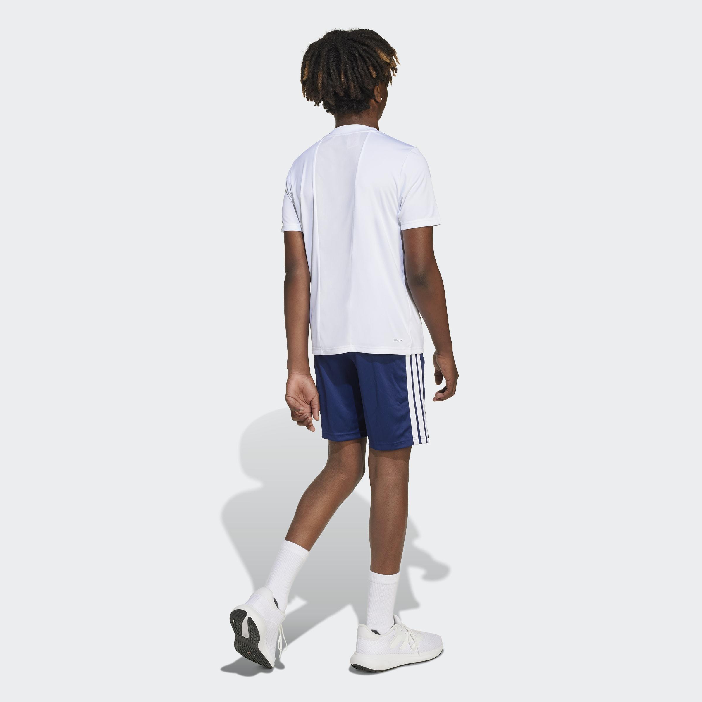 Kids Unisex Train Essentials 3-Stripes Tee Set, White, A901_ONE, large image number 4