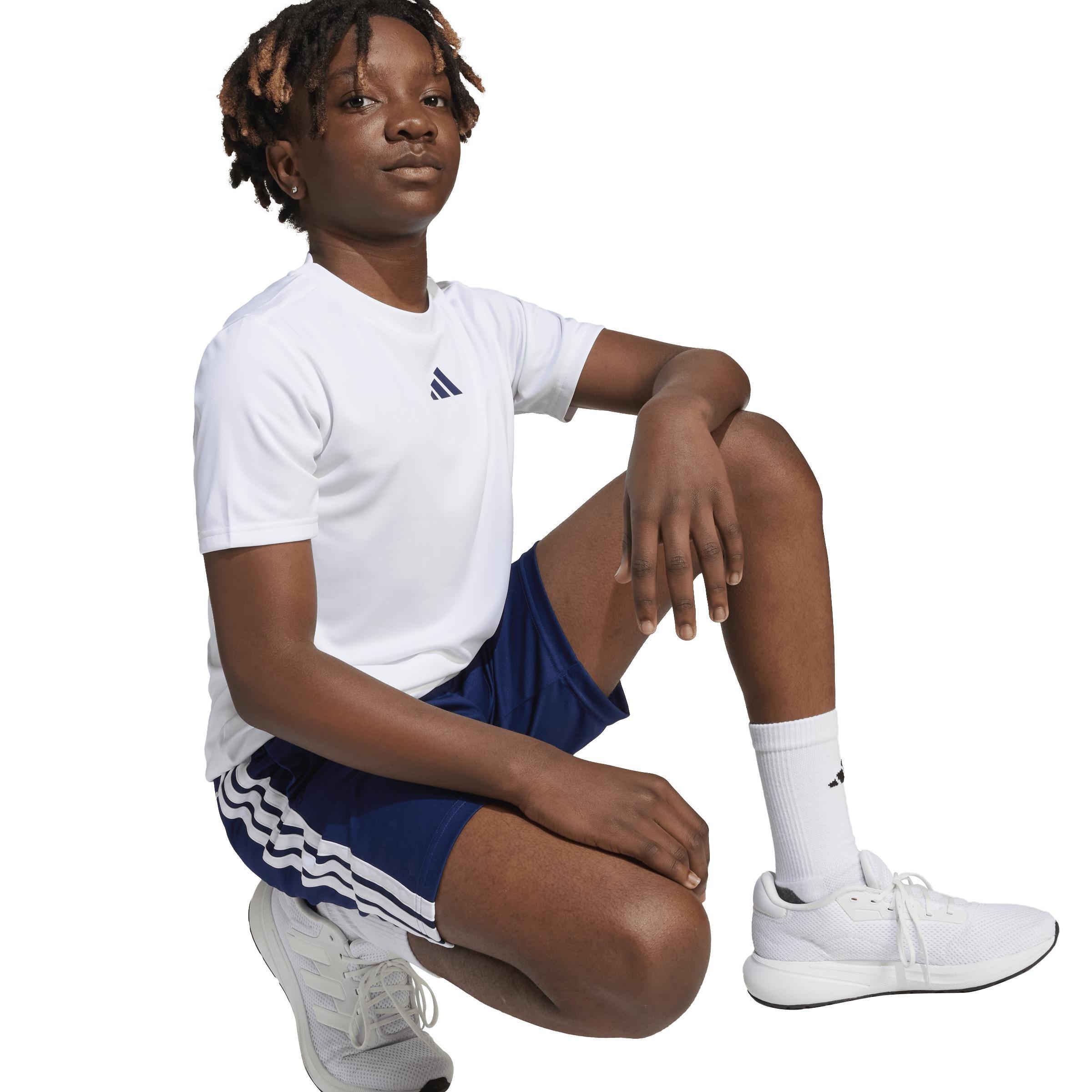 Kids Unisex Train Essentials 3-Stripes Tee Set, White, A901_ONE, large image number 6