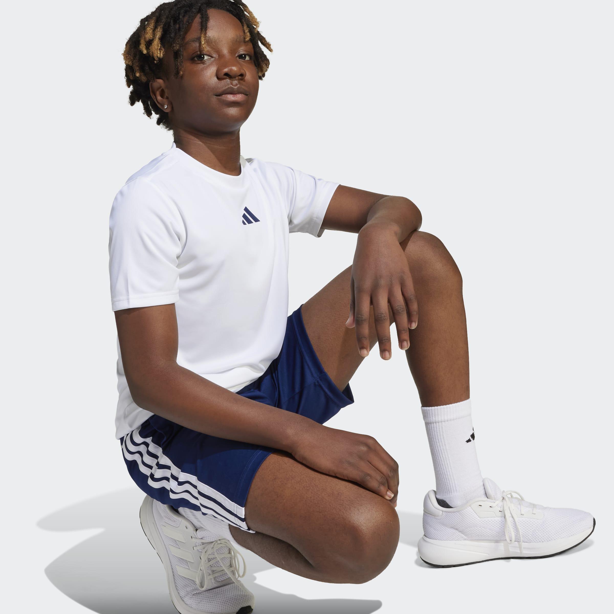 Kids Unisex Train Essentials 3-Stripes Tee Set, White, A901_ONE, large image number 8