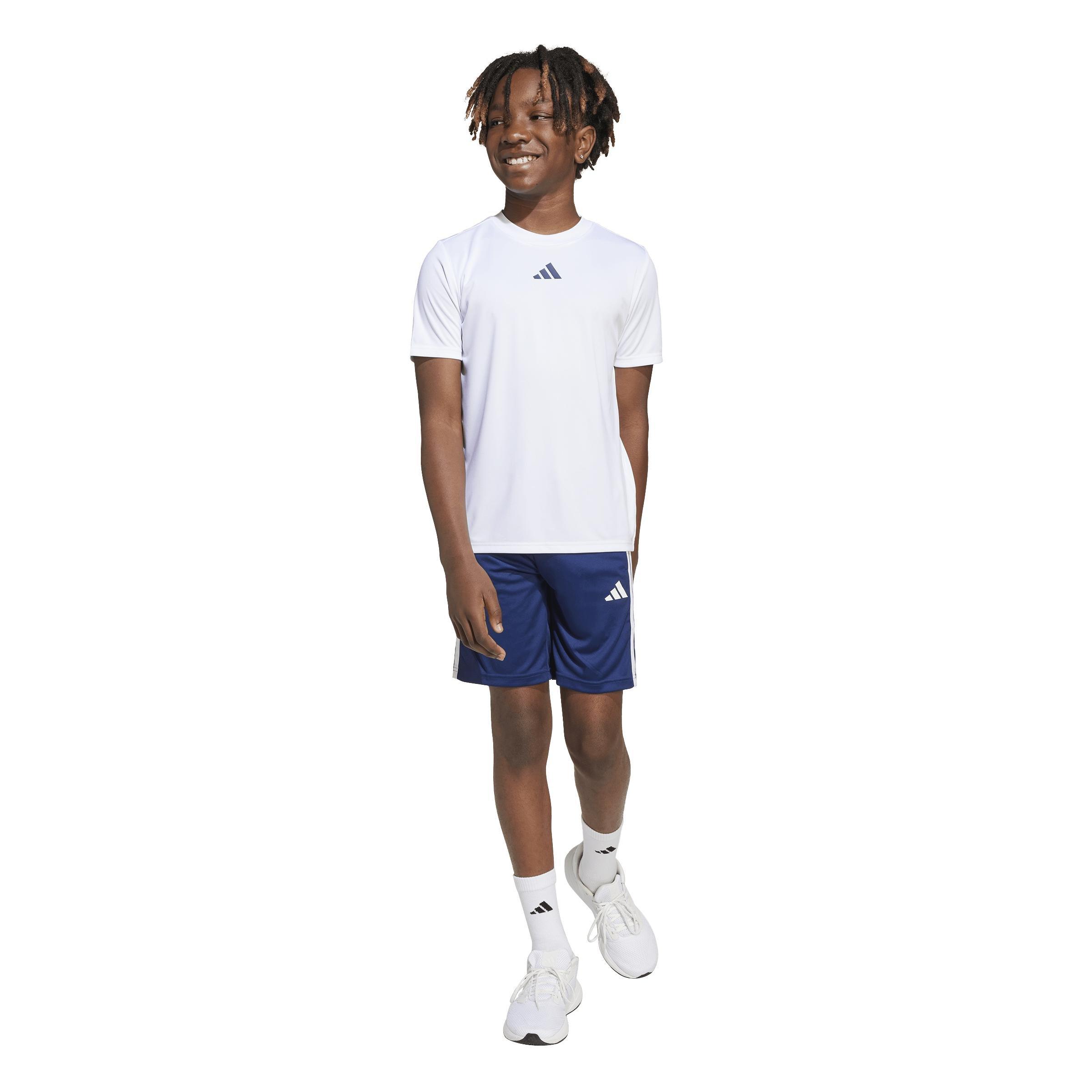 Kids Unisex Train Essentials 3-Stripes Tee Set, White, A901_ONE, large image number 9