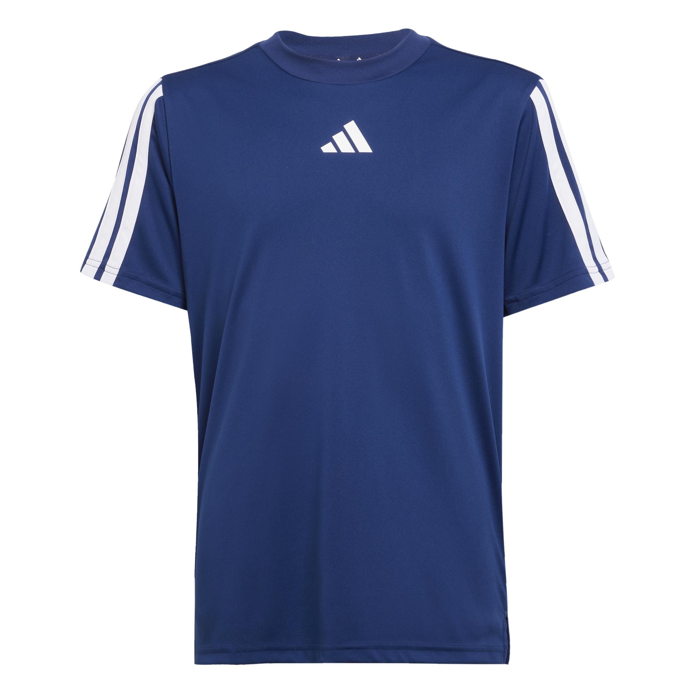 Kids Train Essentials 3-Stripes T-Shirt, Blue, A901_ONE, large image number 1