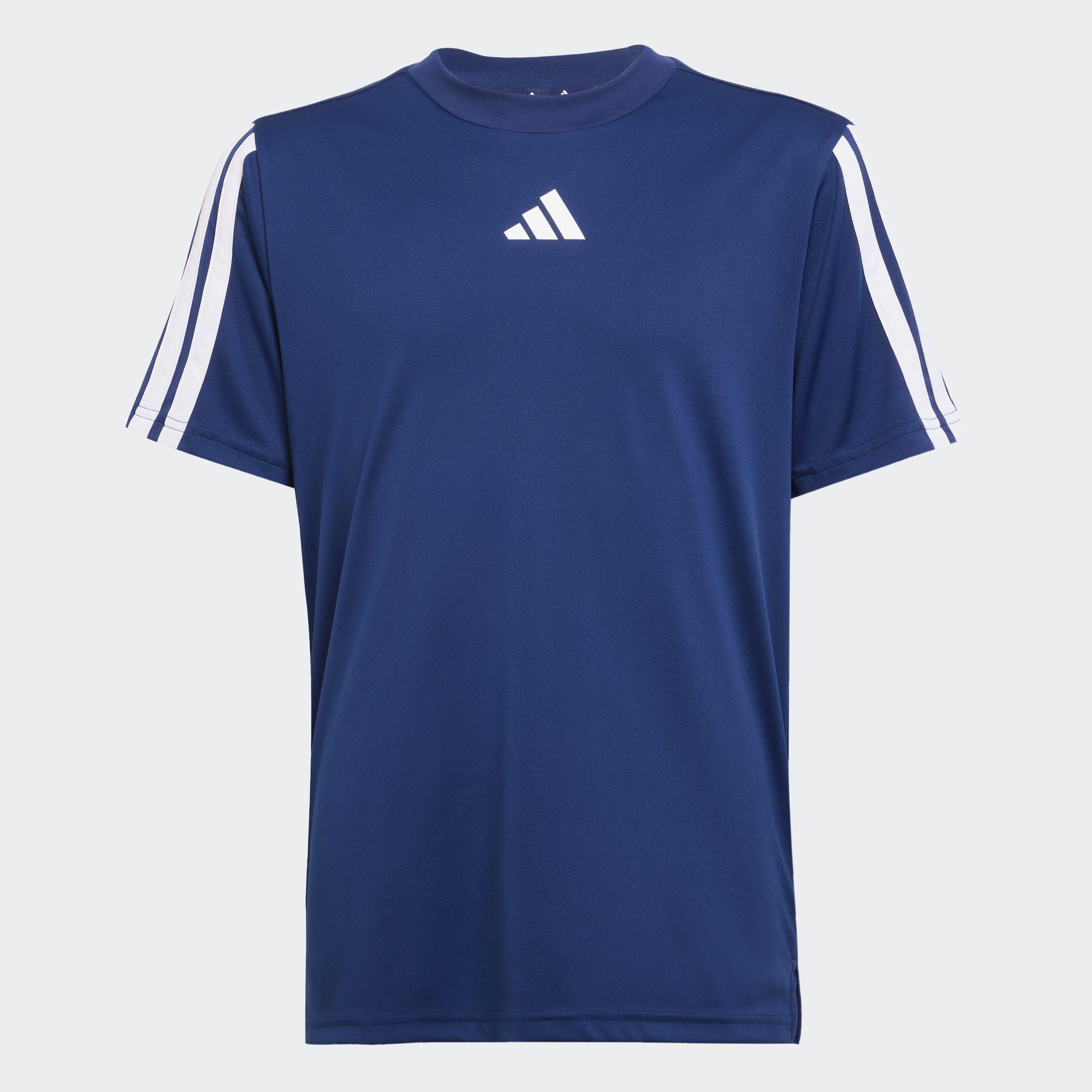 Kids Train Essentials 3-Stripes T-Shirt, Blue, A901_ONE, large image number 2