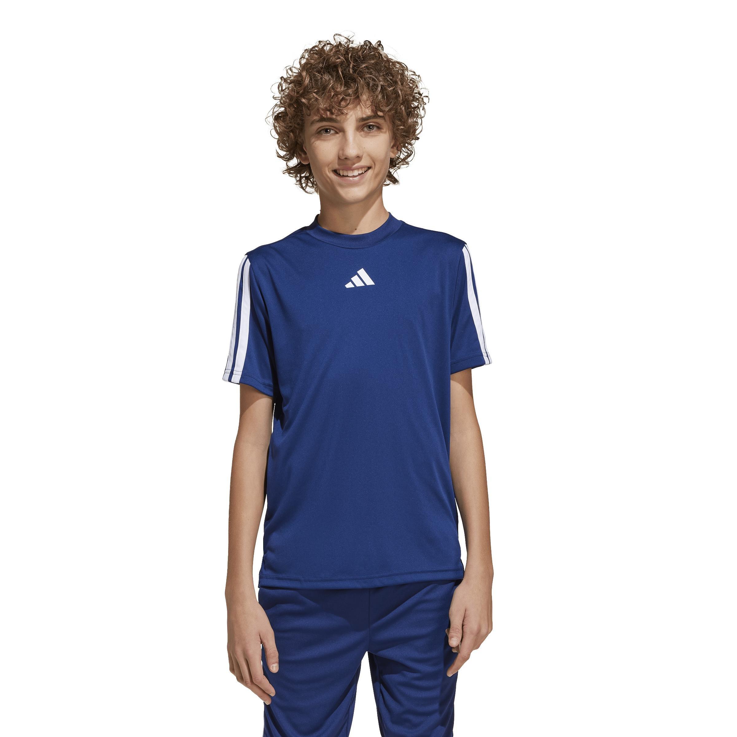 Kids Train Essentials 3-Stripes T-Shirt, Blue, A901_ONE, large image number 9