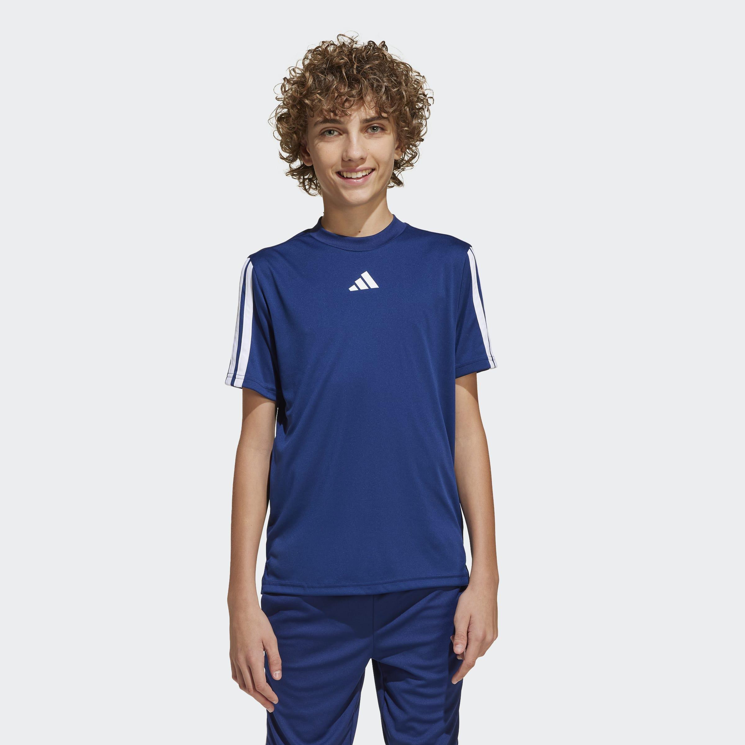 Kids Train Essentials 3-Stripes T-Shirt, Blue, A901_ONE, large image number 12