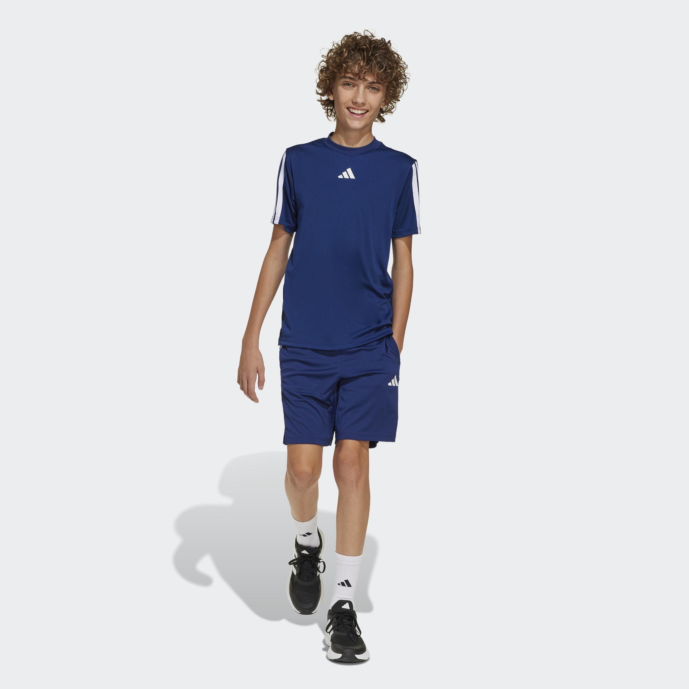 Kids Train Essentials 3-Stripes T-Shirt, Blue, A901_ONE, large image number 13