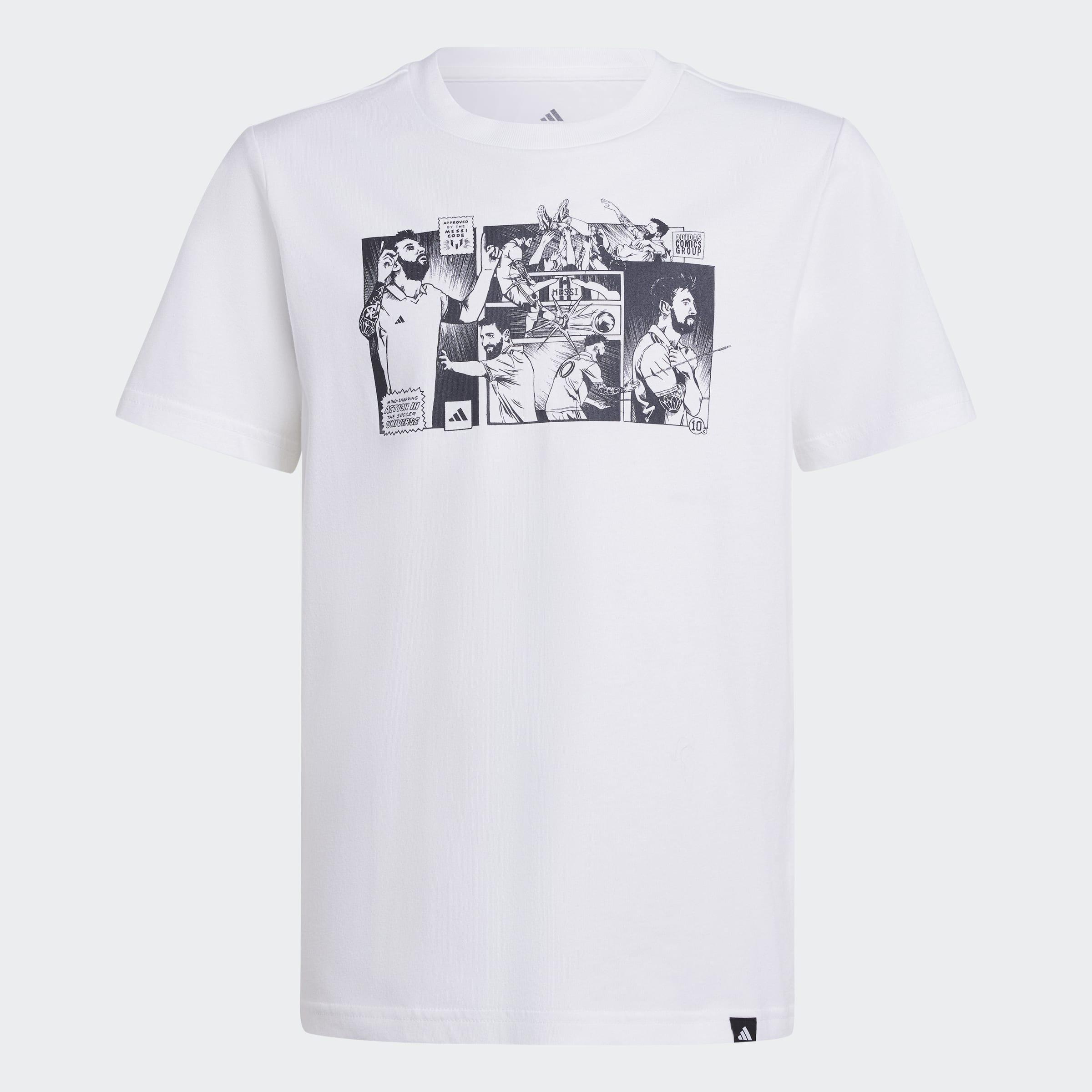 Kids Messi Icon Graphic T-Shirt, White, A901_ONE, large image number 1