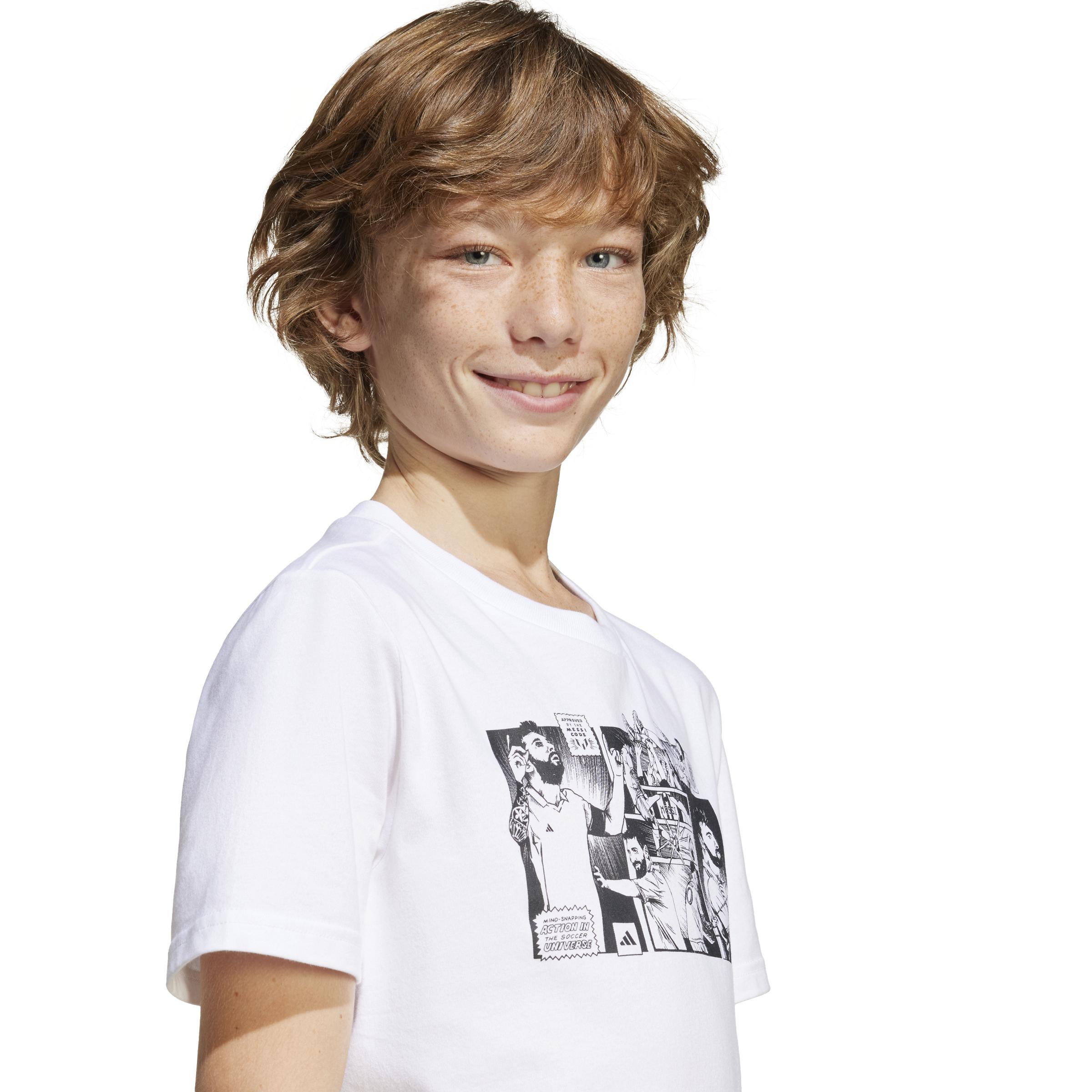 Kids Messi Icon Graphic T-Shirt, White, A901_ONE, large image number 5
