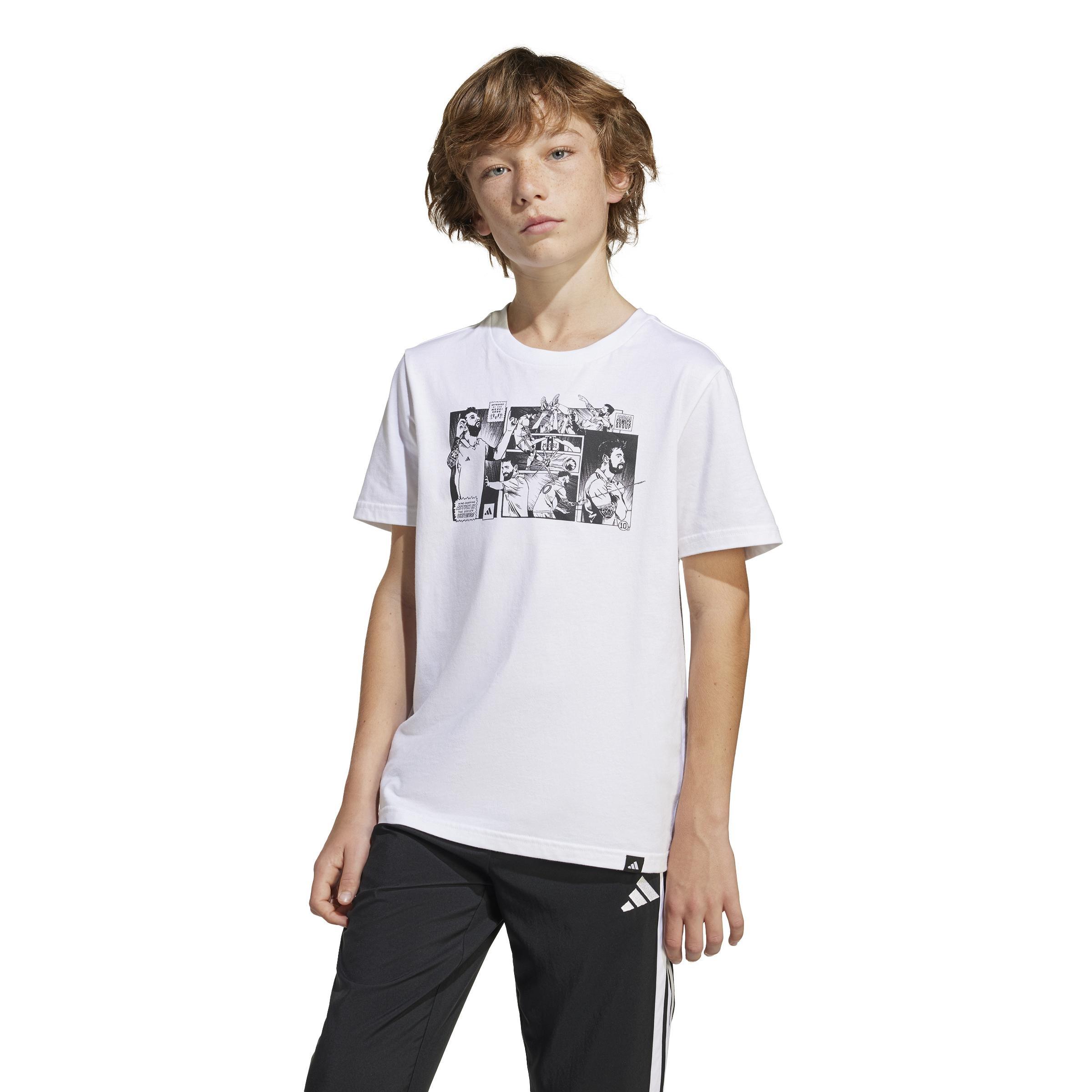 Kids Messi Icon Graphic T-Shirt, White, A901_ONE, large image number 10