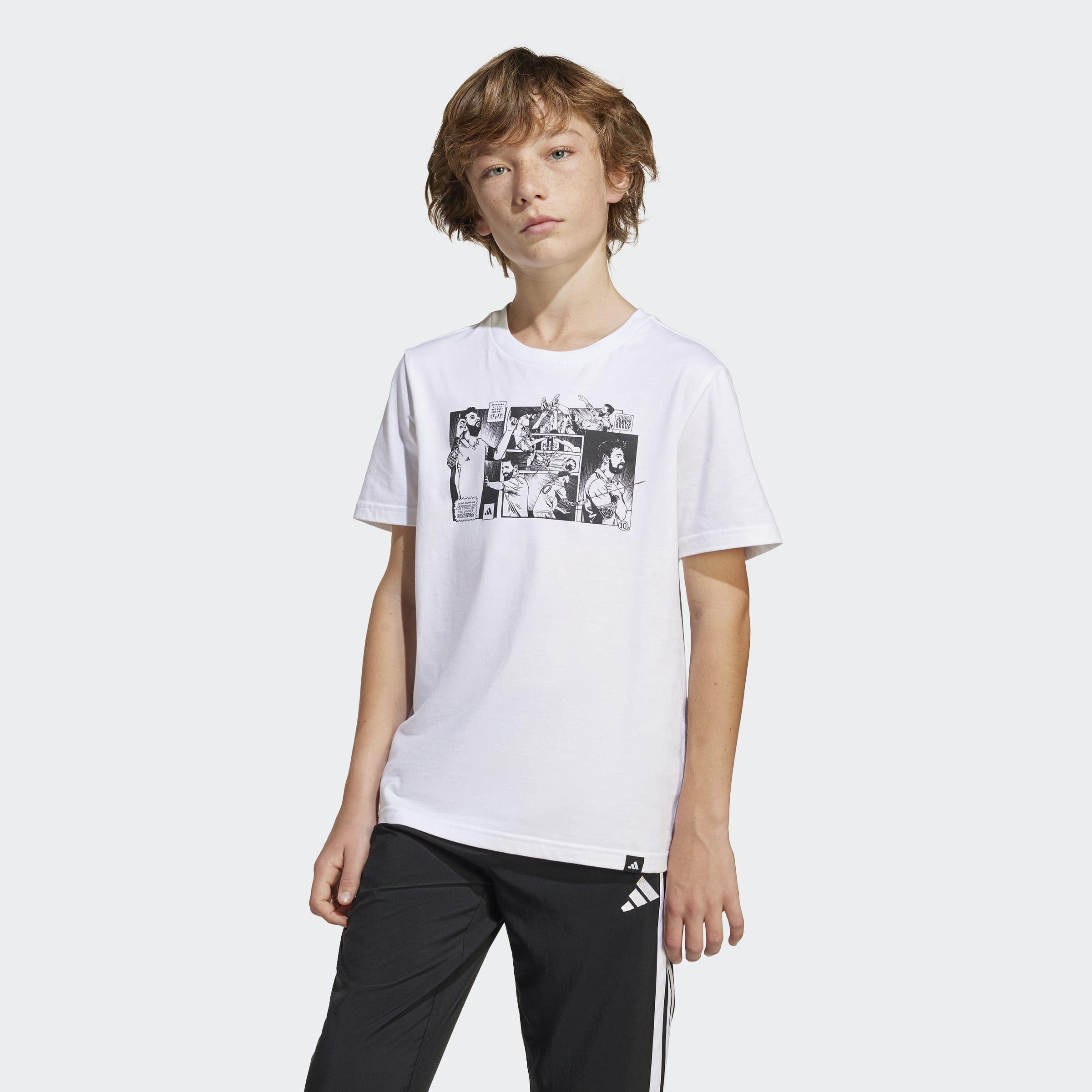 Kids Messi Icon Graphic T-Shirt, White, A901_ONE, large image number 12