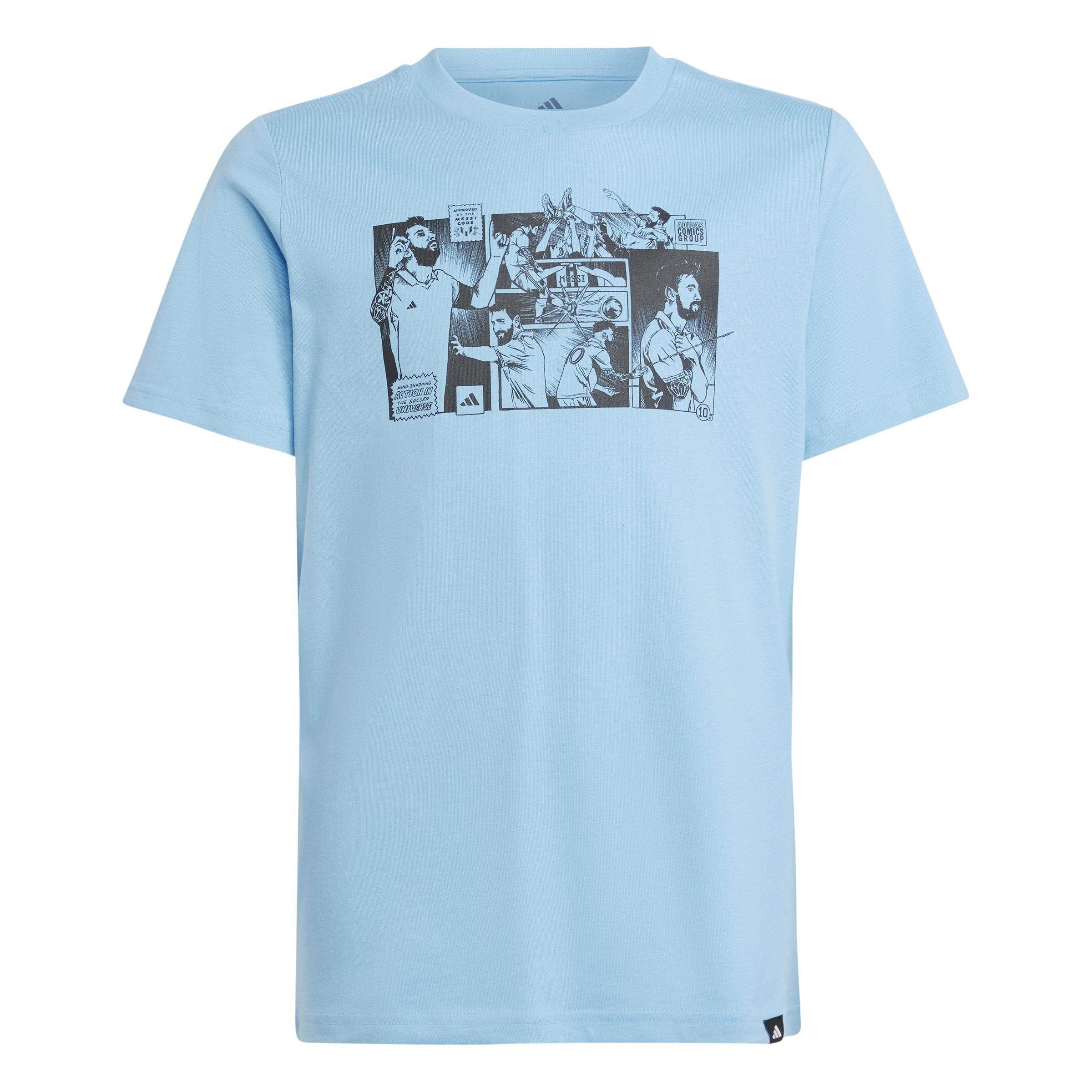 Kids Messi Icon Graphic T-Shirt, Blue, A901_ONE, large image number 1