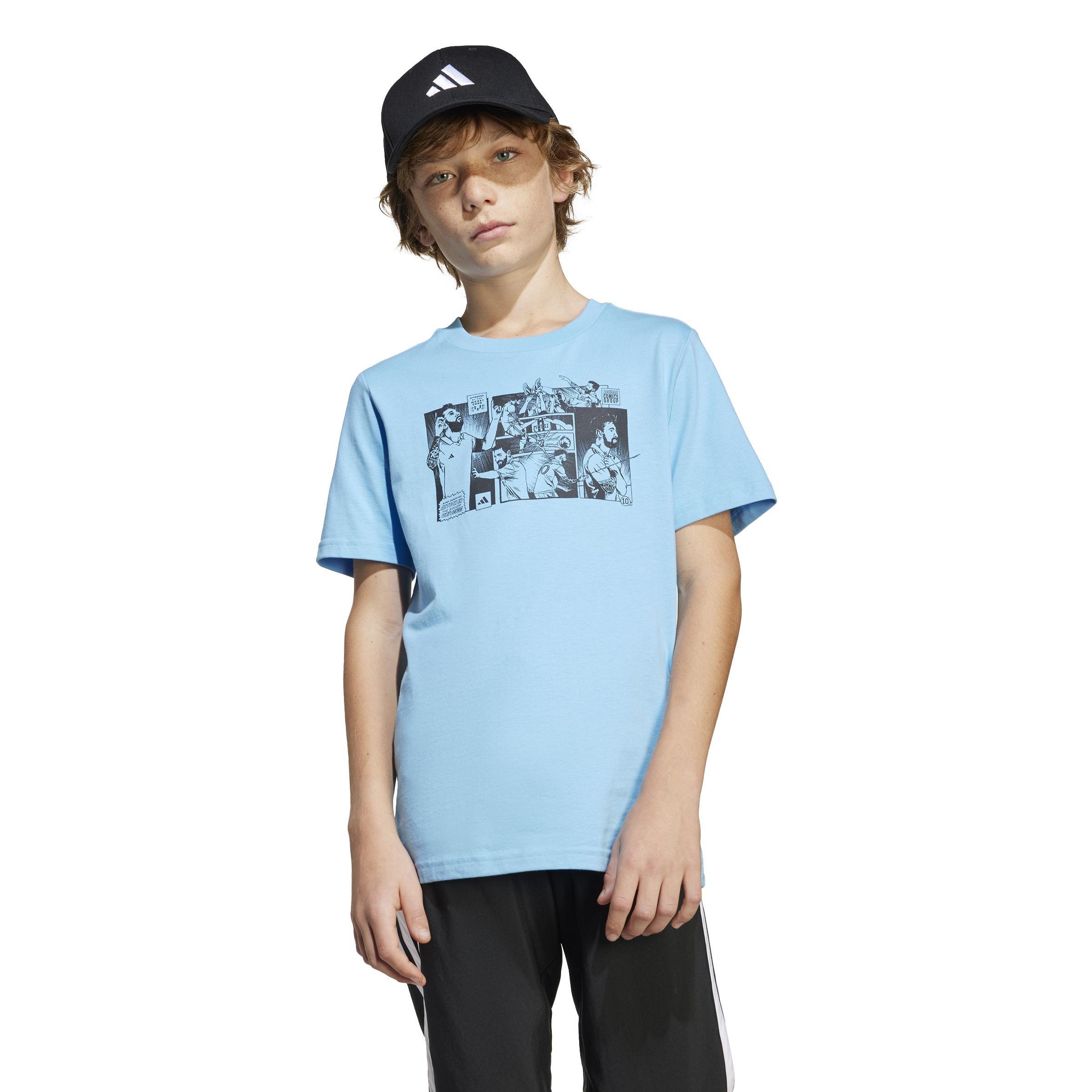 Kids Messi Icon Graphic T-Shirt, Blue, A901_ONE, large image number 11