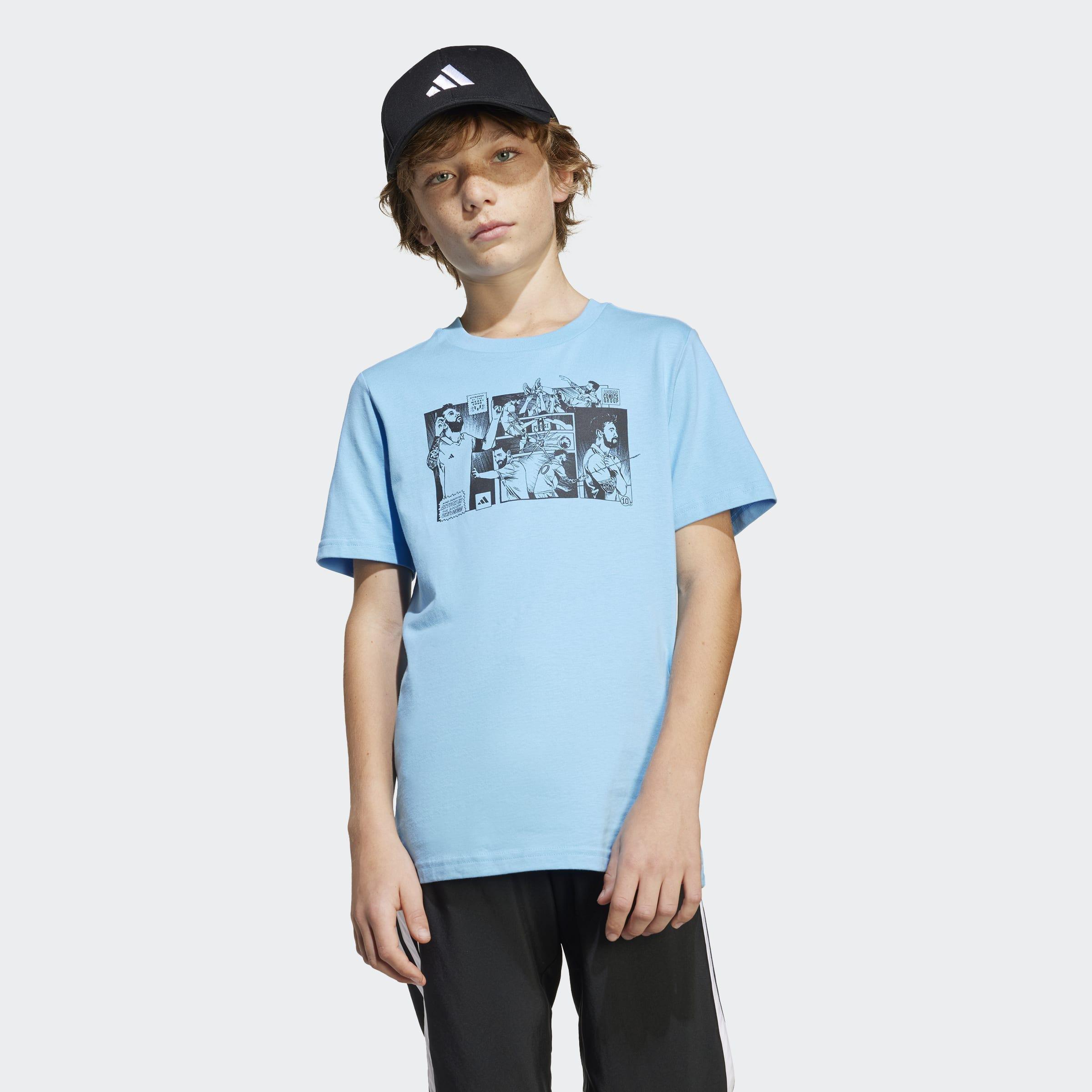 Kids Messi Icon Graphic T-Shirt, Blue, A901_ONE, large image number 13