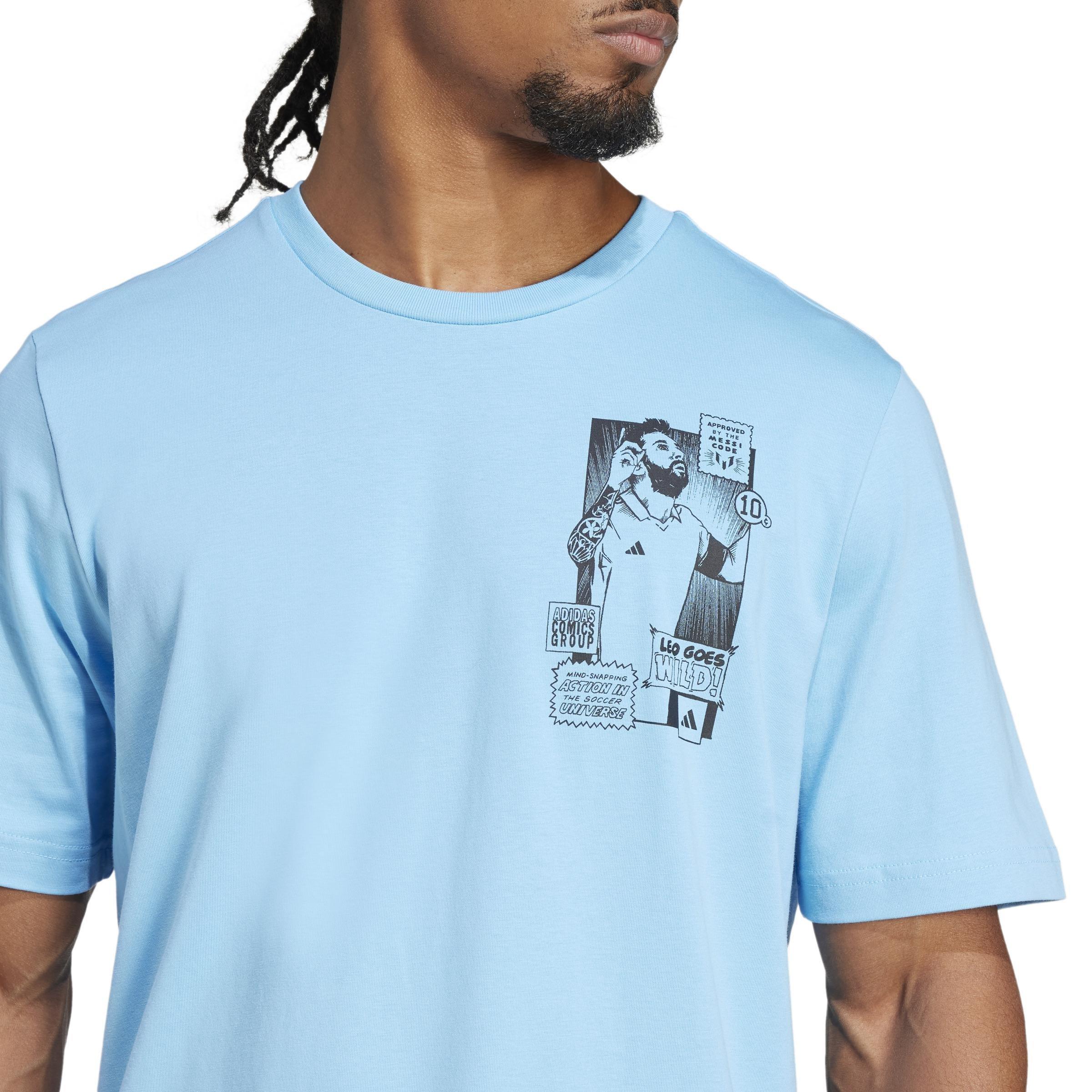Messi Icon Graphic T-Shirt, Blue, A901_ONE, large image number 4