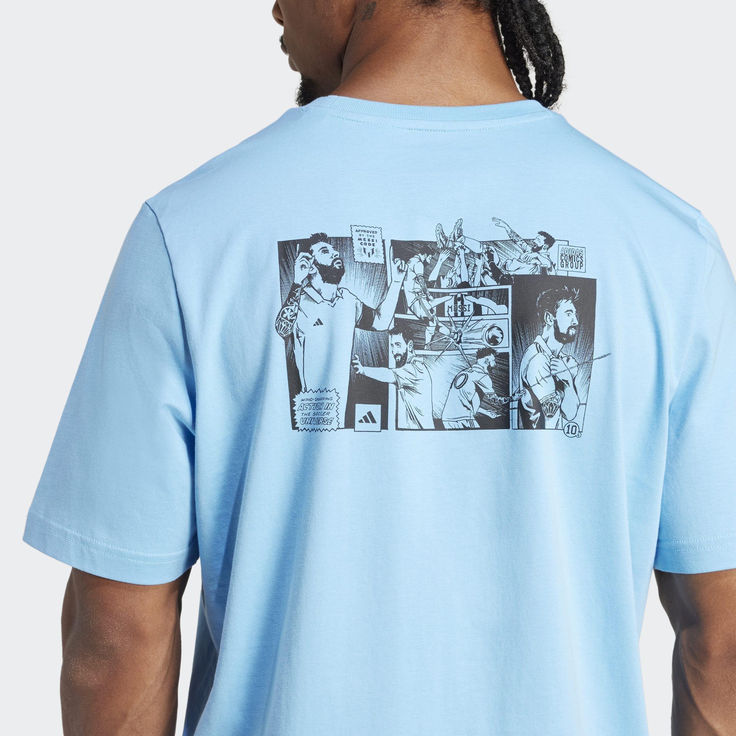 Messi Icon Graphic T-Shirt, Blue, A901_ONE, large image number 6