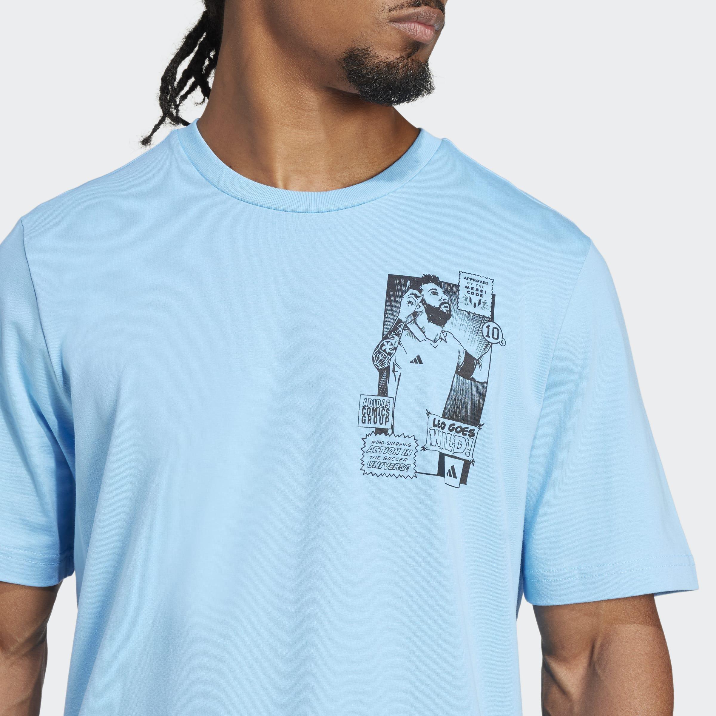 Messi Icon Graphic T-Shirt, Blue, A901_ONE, large image number 7