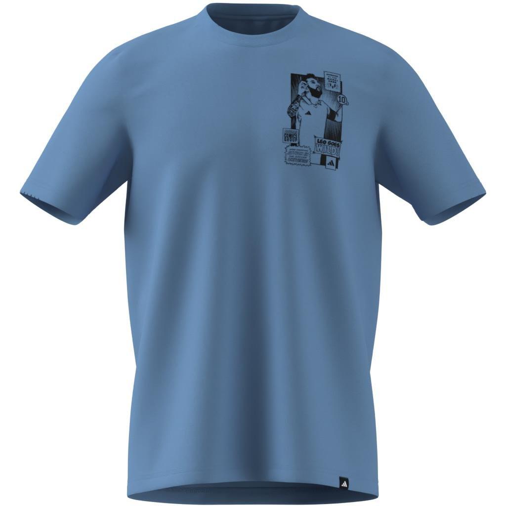 Messi Icon Graphic T-Shirt, Blue, A901_ONE, large image number 9