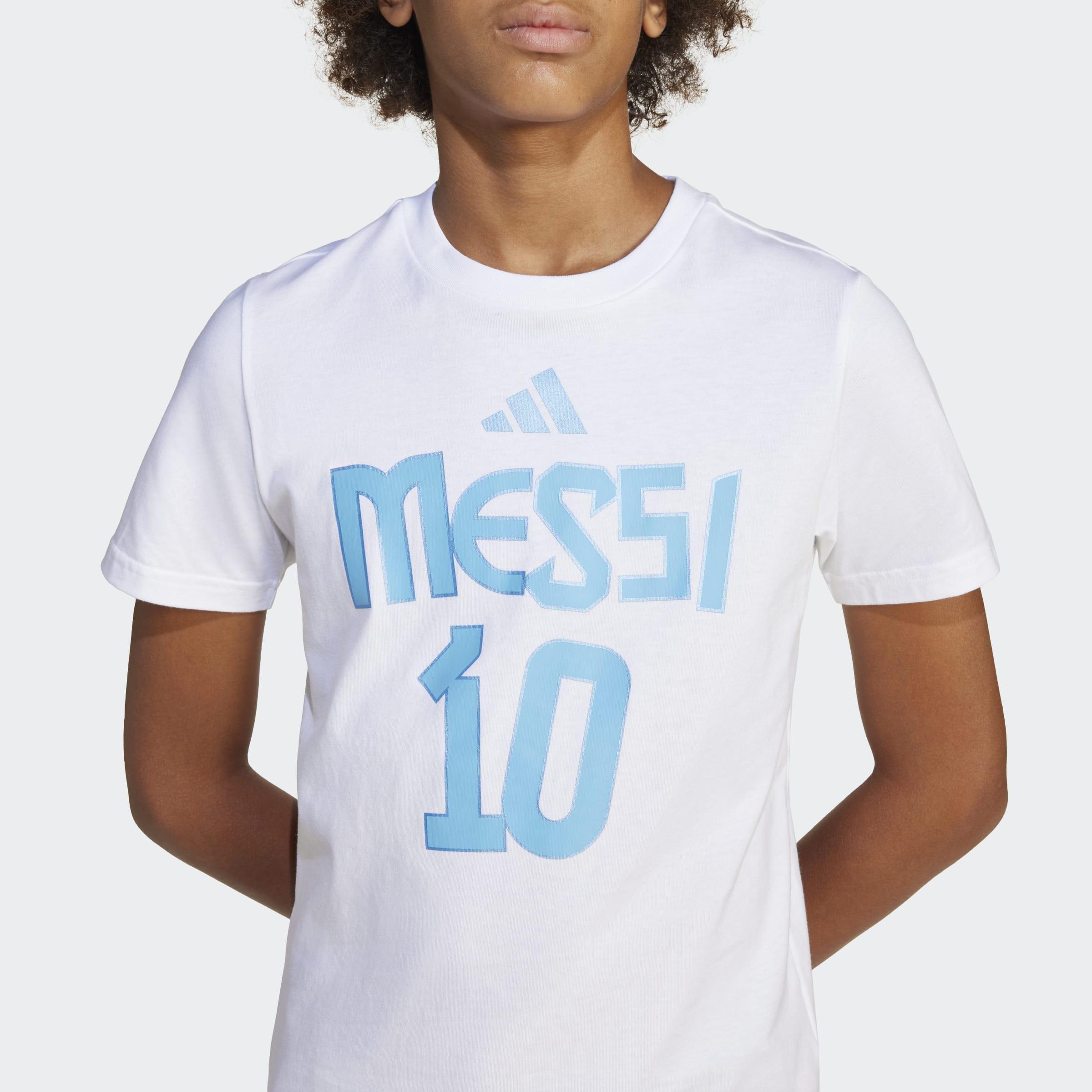Kids Messi Name and Number Graphic Tee, White, A901_ONE, large image number 7