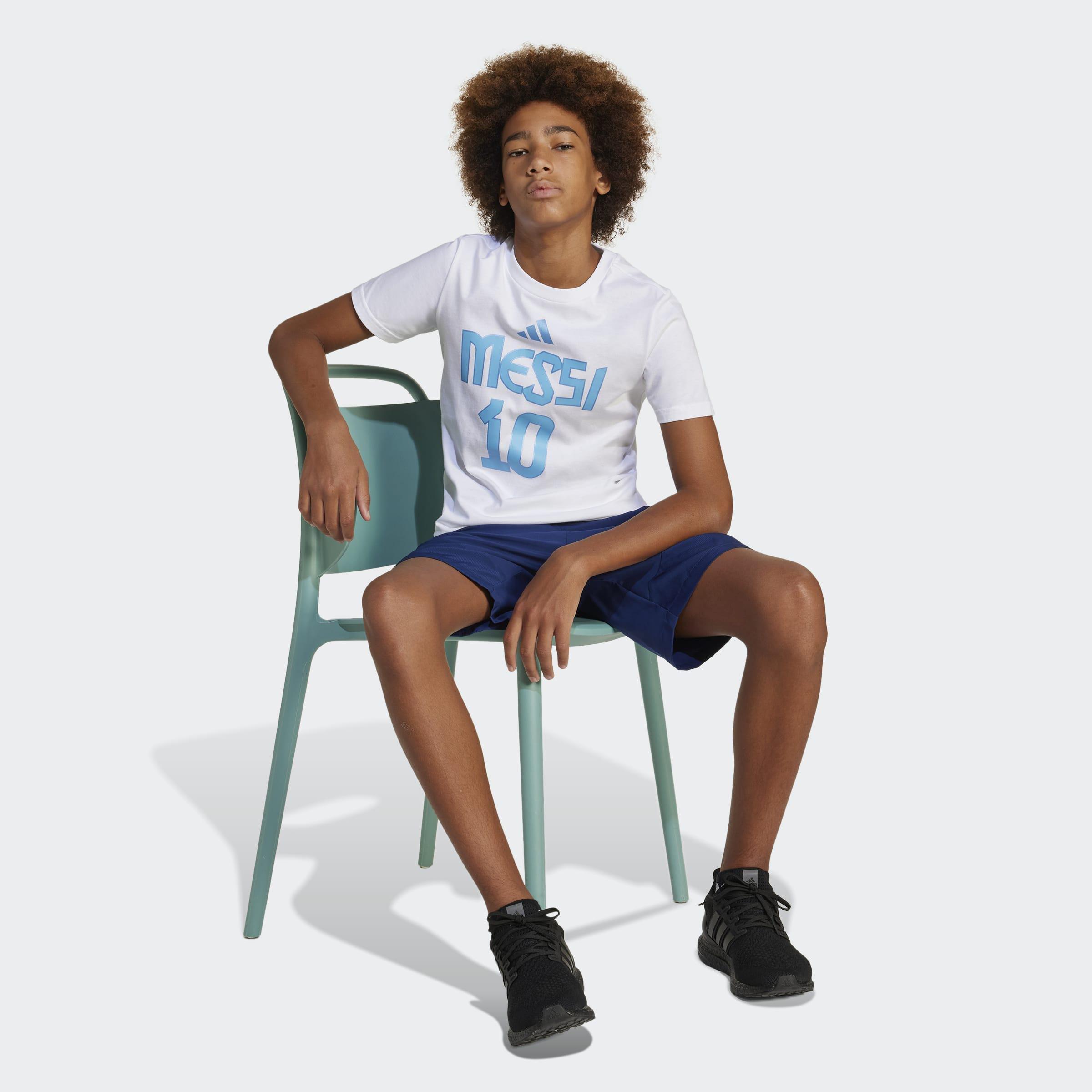 Kids Messi Name and Number Graphic Tee, White, A901_ONE, large image number 14