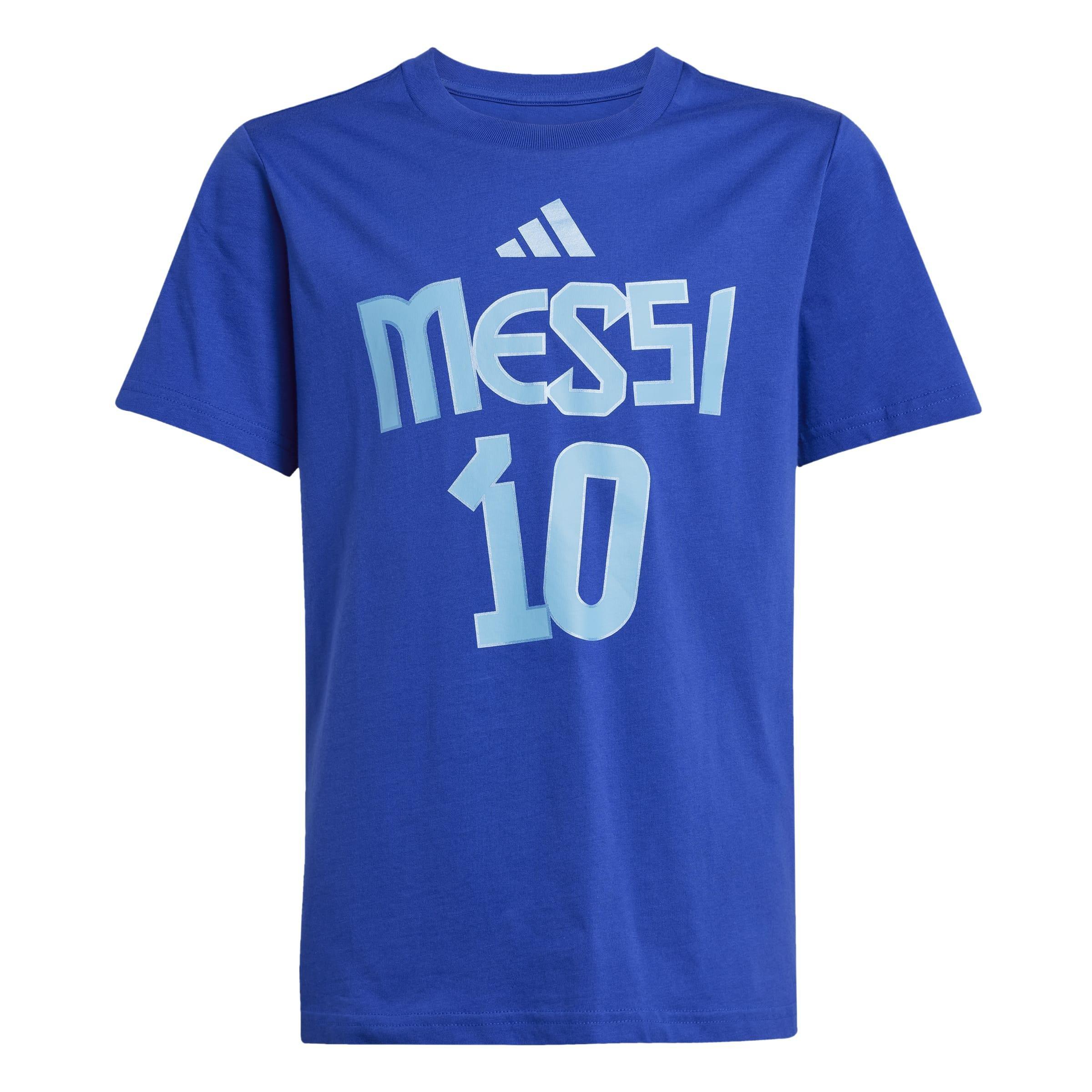 Kids Messi Name and Number Graphic Tee, Blue, A901_ONE, large image number 0