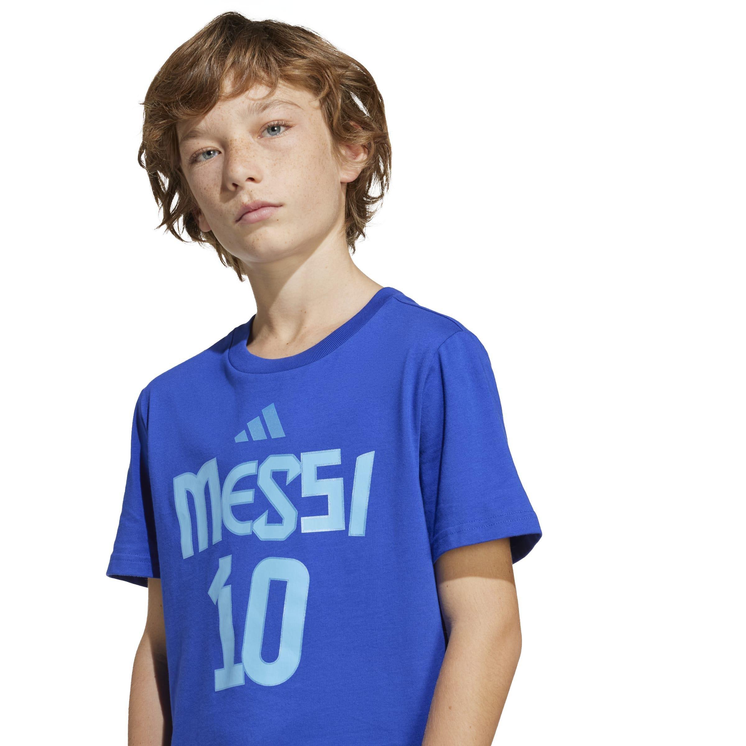 Kids Messi Name and Number Graphic Tee, Blue, A901_ONE, large image number 2