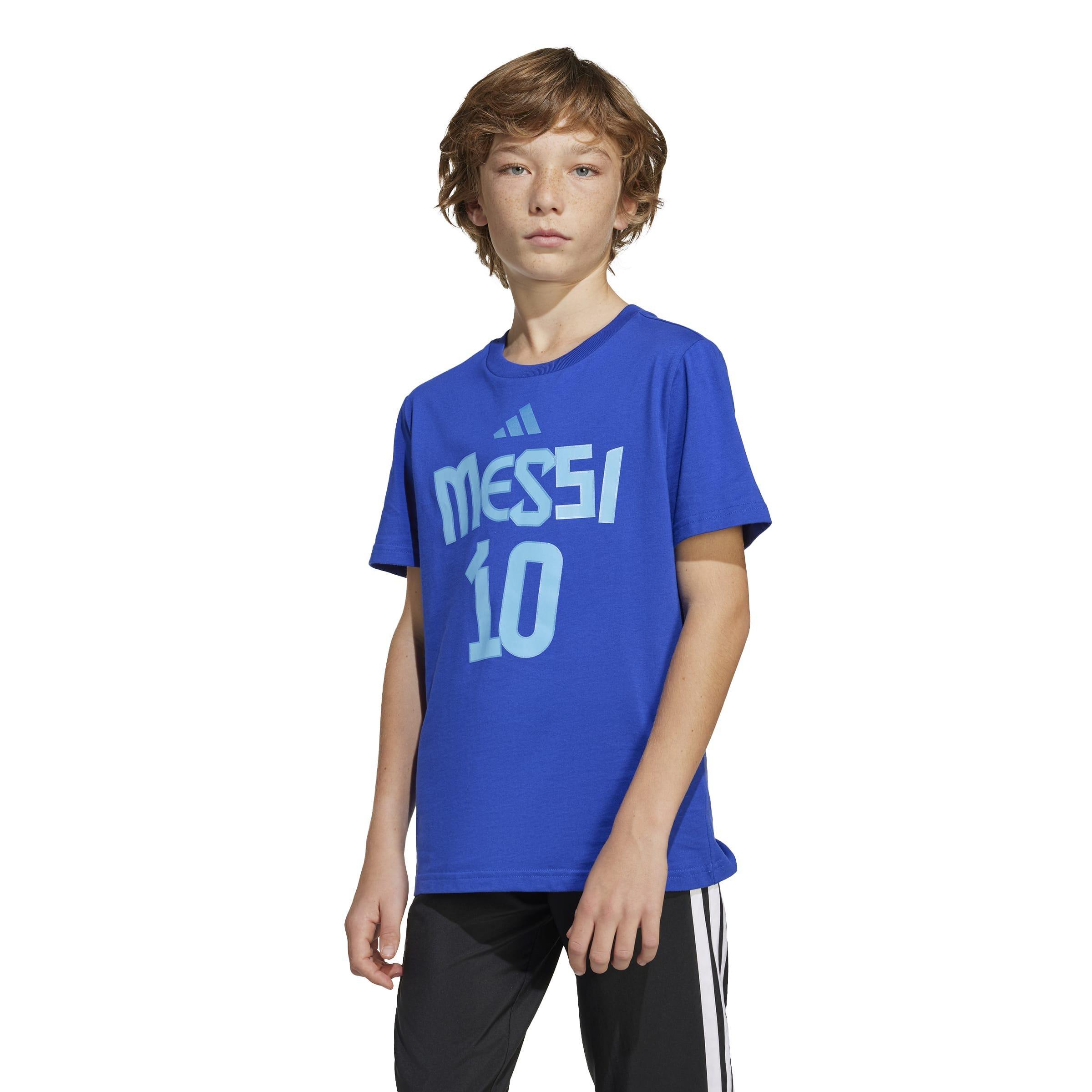 Kids Messi Name and Number Graphic Tee, Blue, A901_ONE, large image number 6