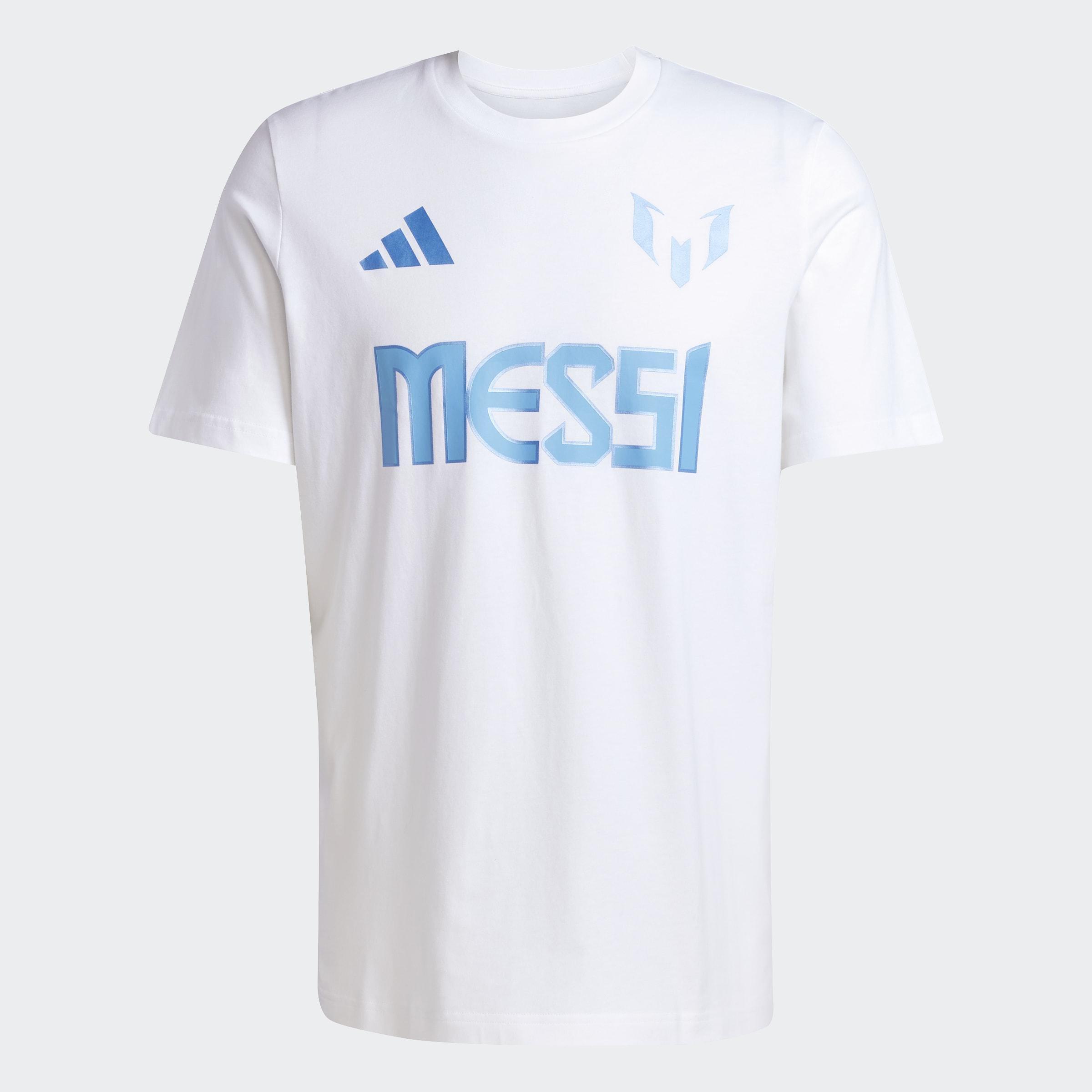 Messi Name and Number Graphic T-Shirt, White, A901_ONE, large image number 0