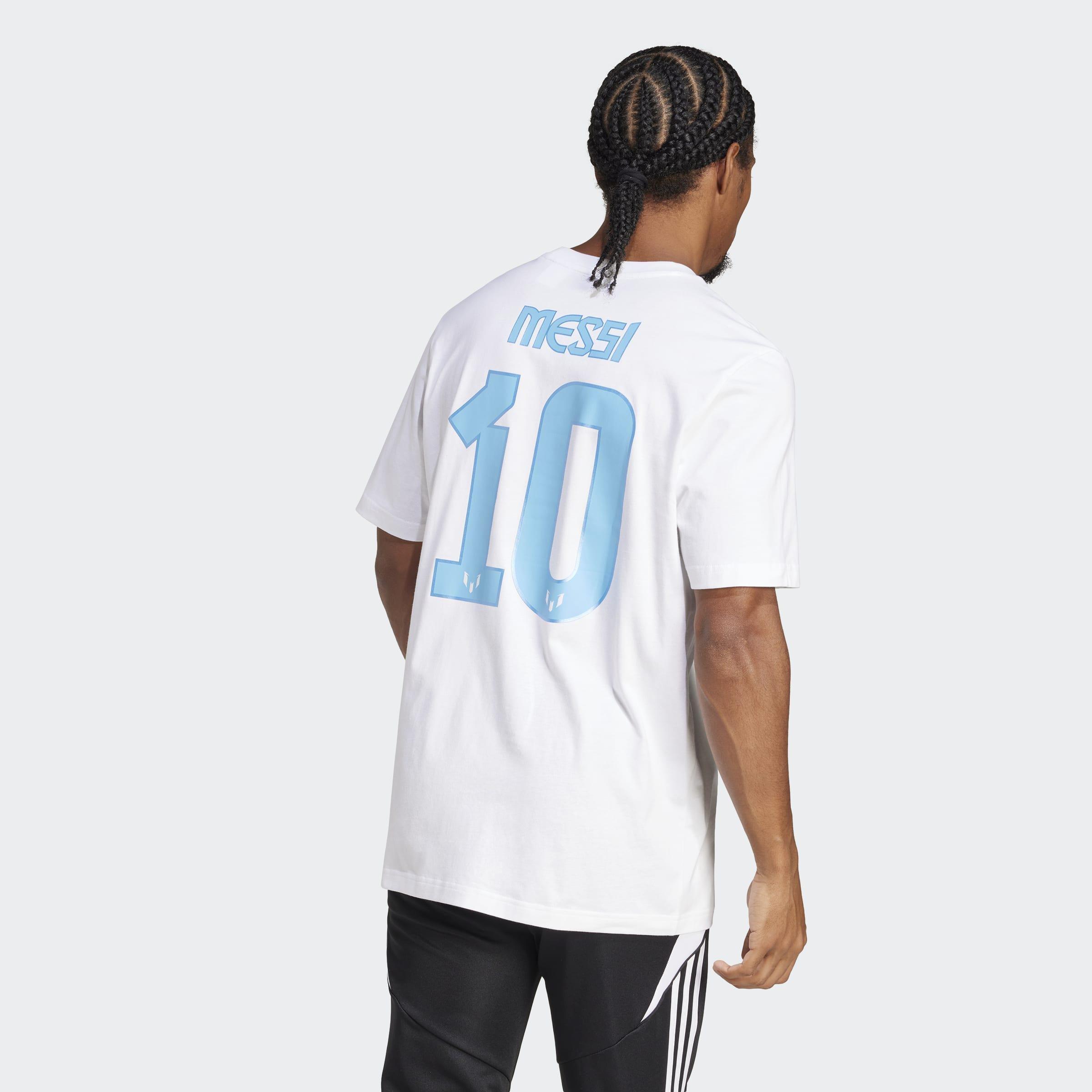 Messi Name and Number Graphic T-Shirt, White, A901_ONE, large image number 1
