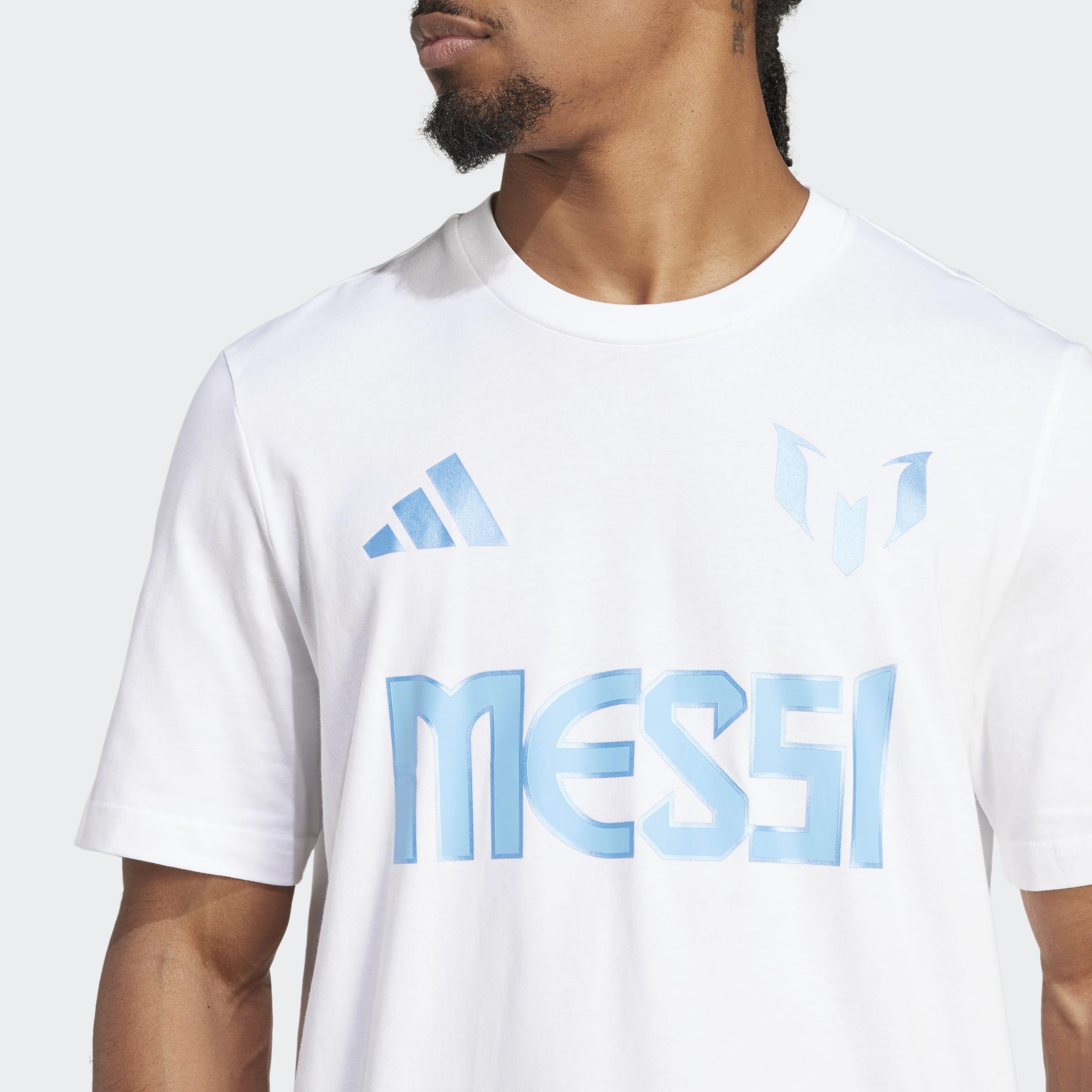 Messi Name and Number Graphic T-Shirt, White, A901_ONE, large image number 2
