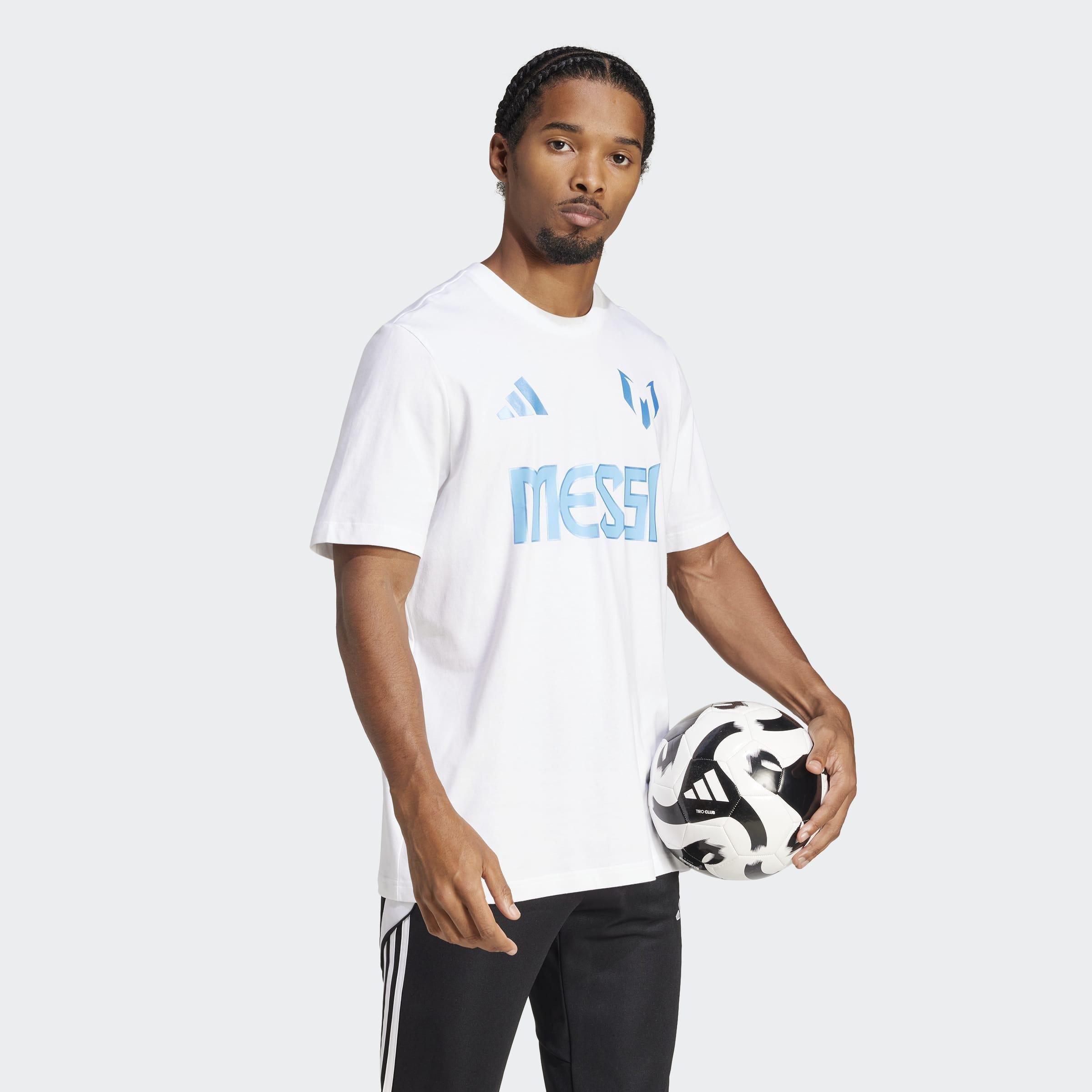 Messi Name and Number Graphic T-Shirt, White, A901_ONE, large image number 4