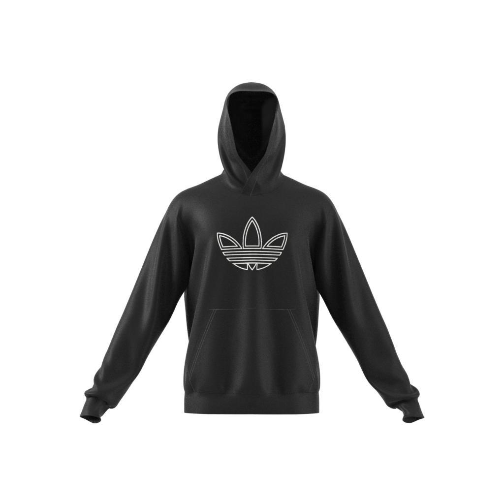 Outlined Trefoil Hoodie, Black, , large image number 4