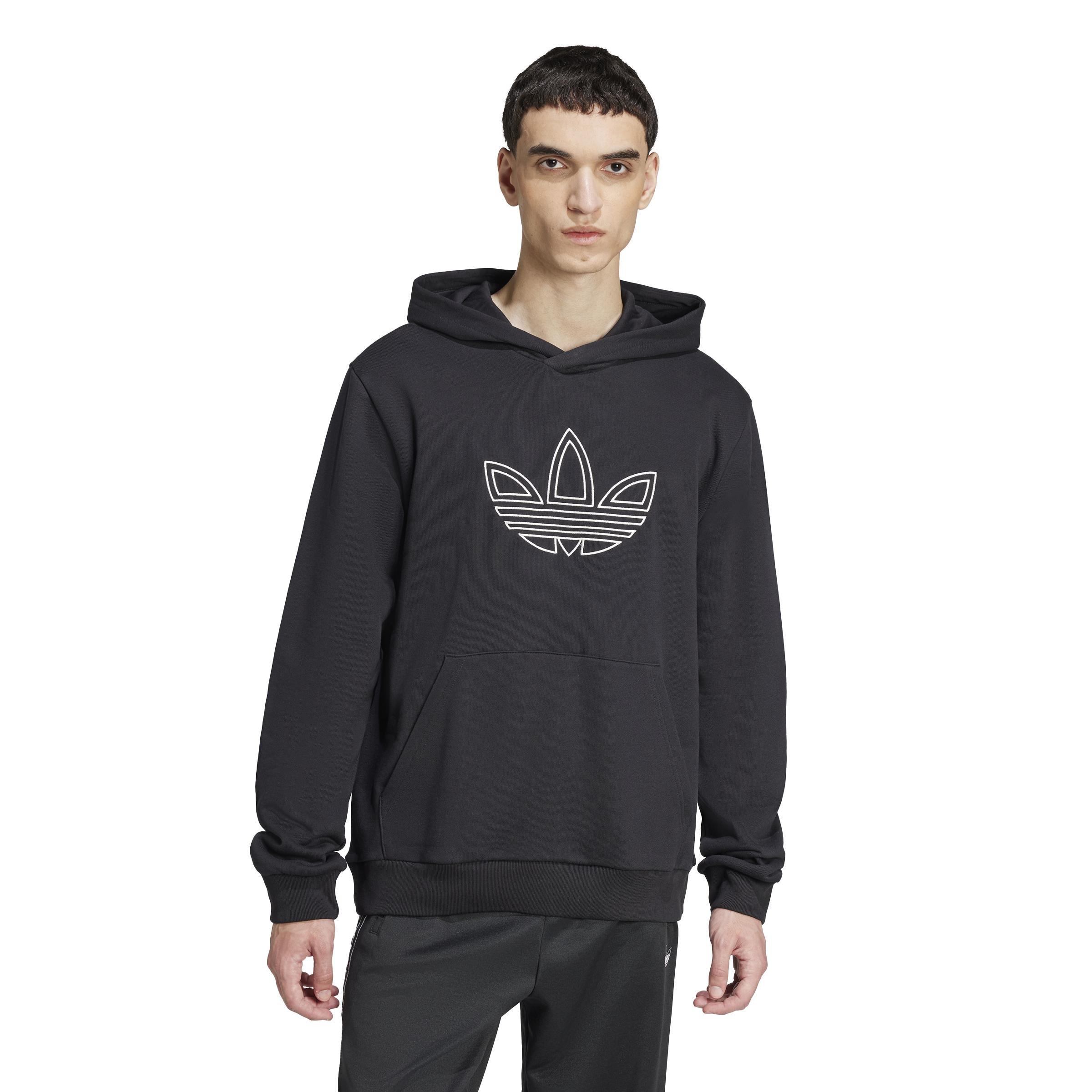 Outlined Trefoil Hoodie, Black, , large image number 5