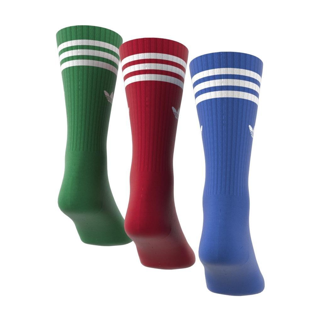 Unisex Solid Crew Socks 3 Pairs, Multicolour, A901_ONE, large image number 4