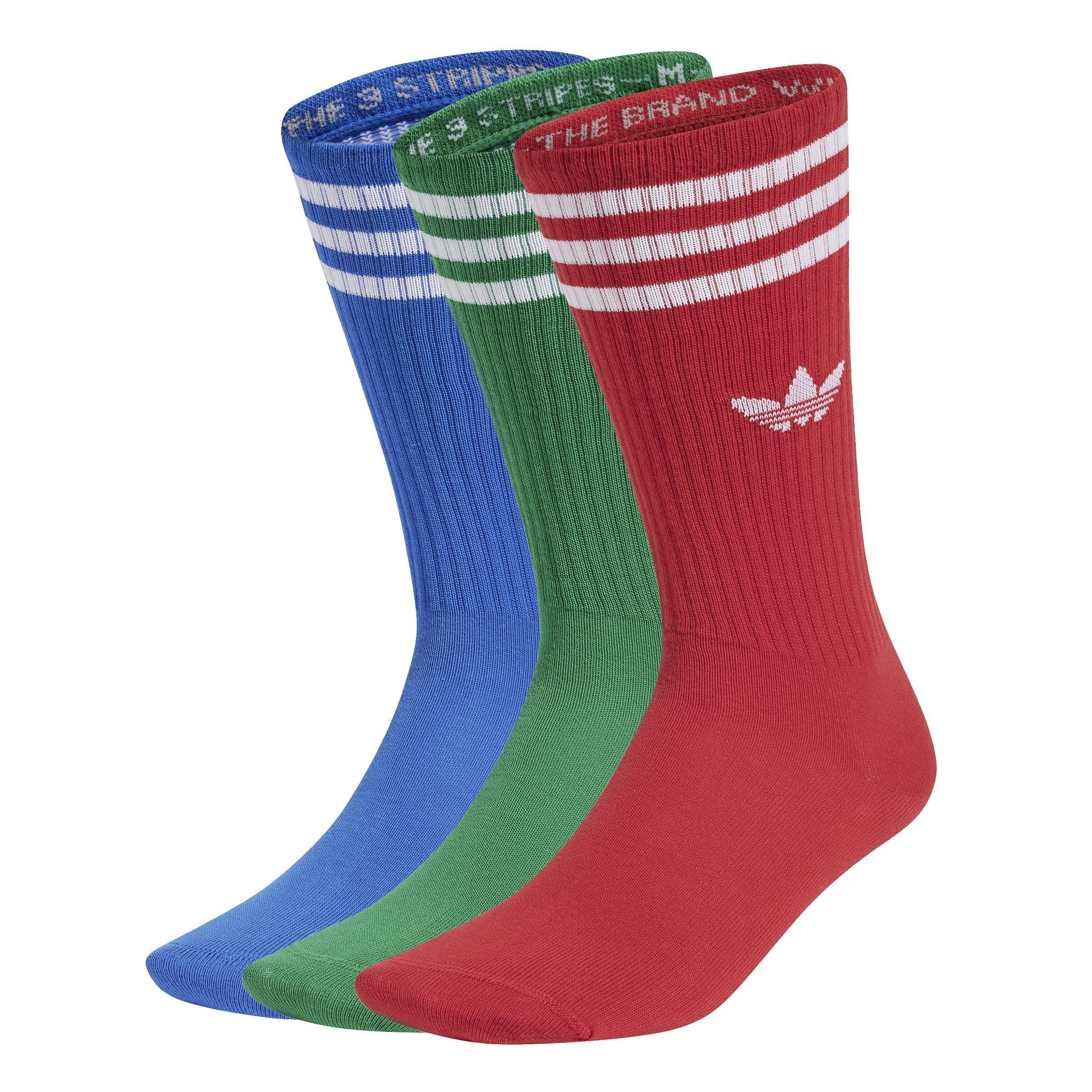 Unisex Solid Crew Socks 3 Pairs, Multicolour, A901_ONE, large image number 5