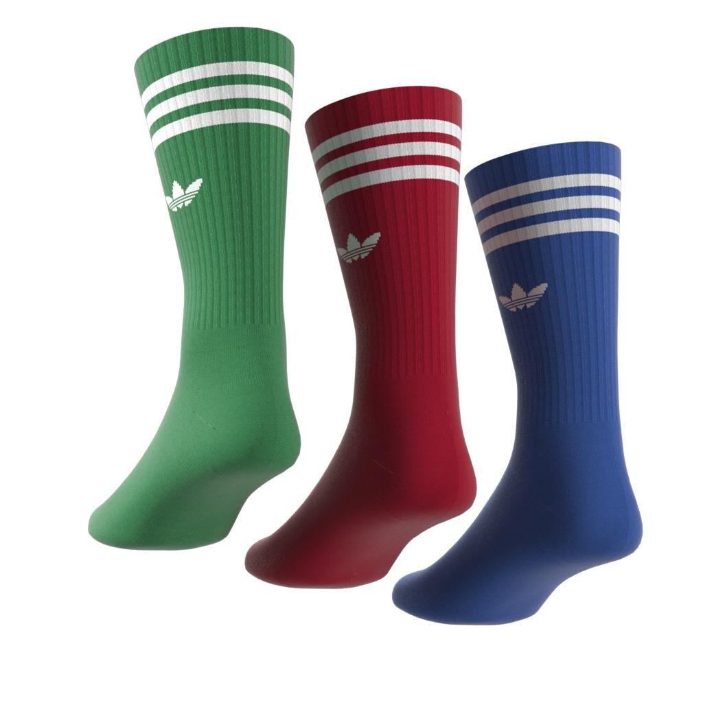 Unisex Solid Crew Socks 3 Pairs, Multicolour, A901_ONE, large image number 10