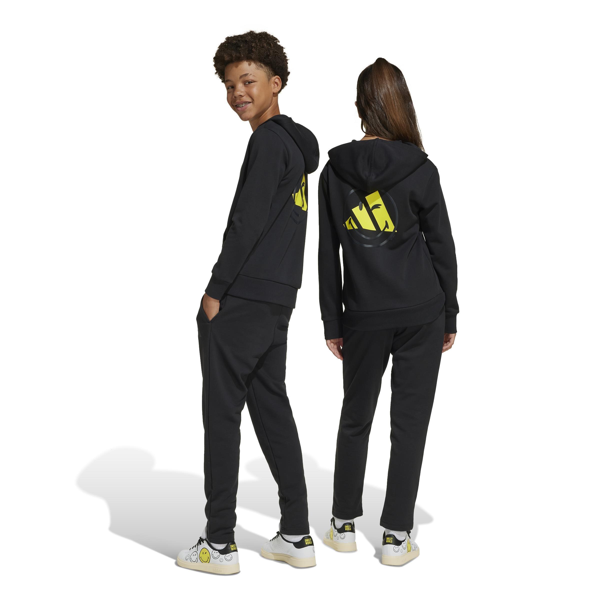 Kids Unisex adidas x Smileyworld Joggers, Black, A901_ONE, large image number 3