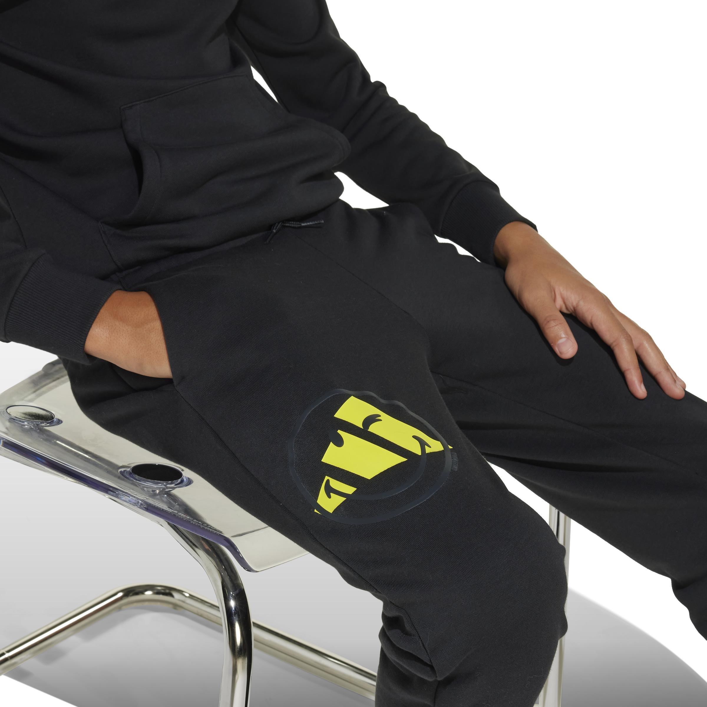 Kids Unisex adidas x Smileyworld Joggers, Black, A901_ONE, large image number 7