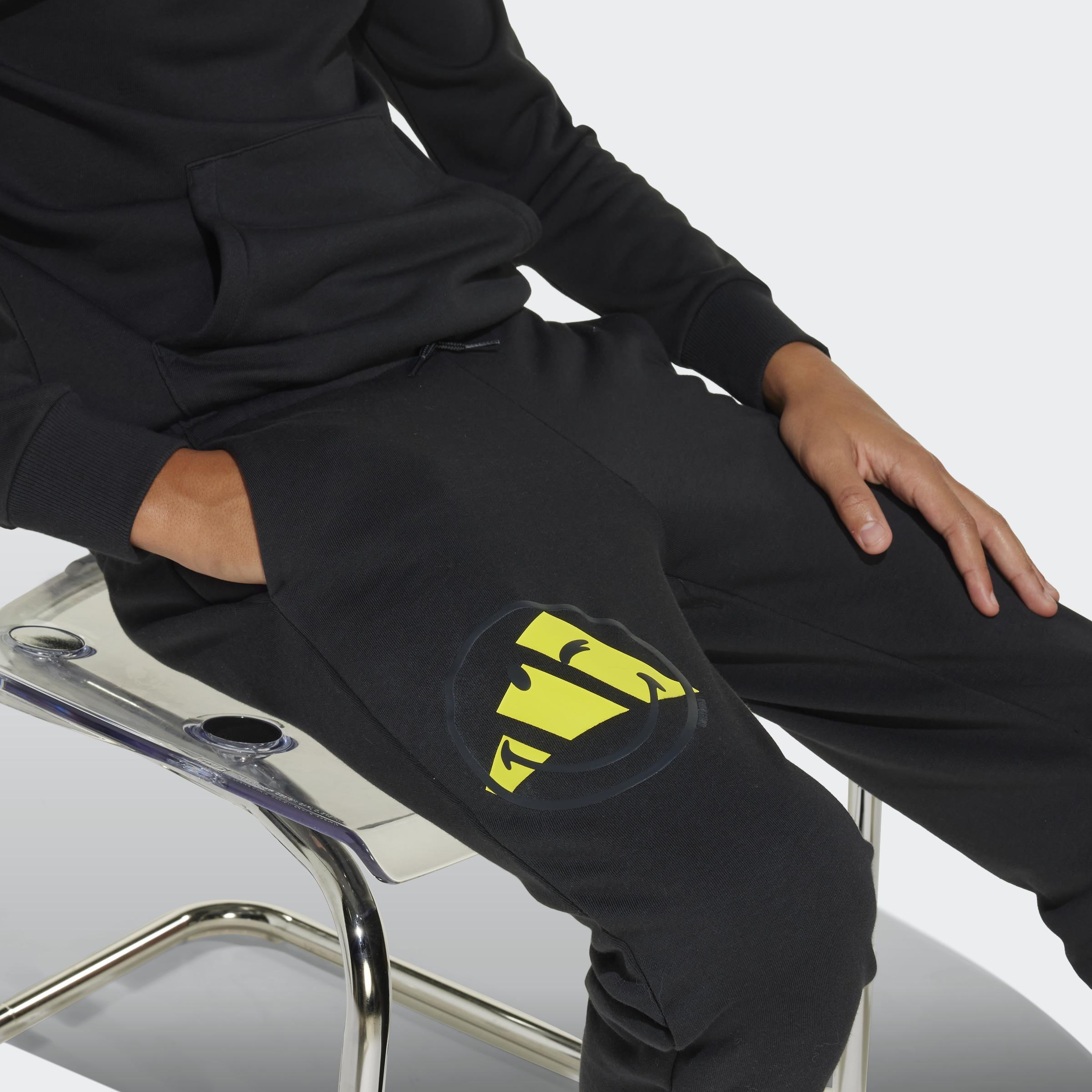 Kids Unisex adidas x Smileyworld Joggers, Black, A901_ONE, large image number 10