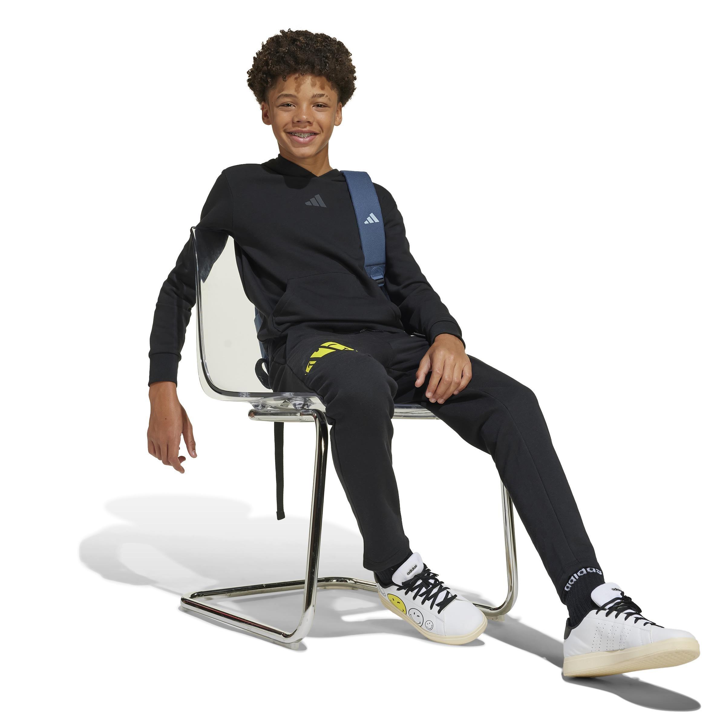 Kids Unisex adidas x Smileyworld Joggers, Black, A901_ONE, large image number 12