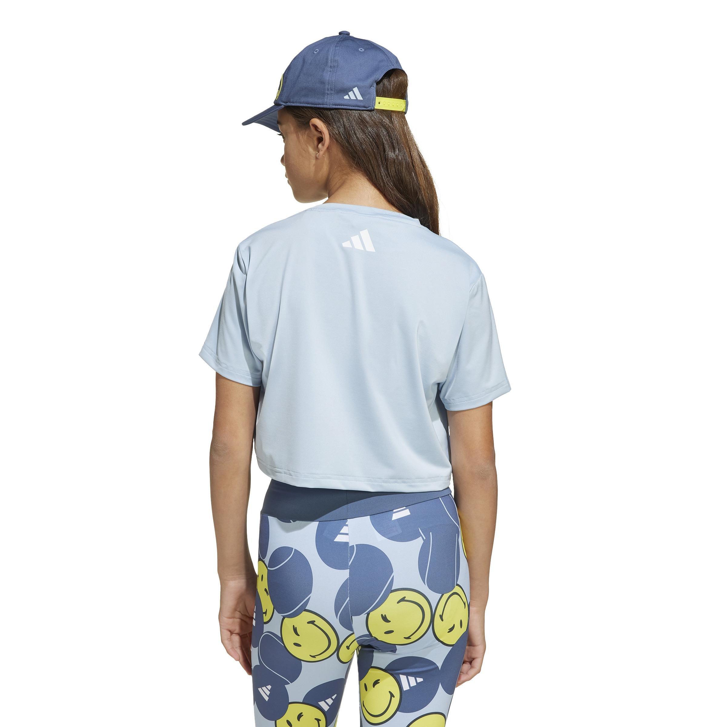 Kids Unisex adidas x Smileyworld Training T-Shirt, Blue, A901_ONE, large image number 2