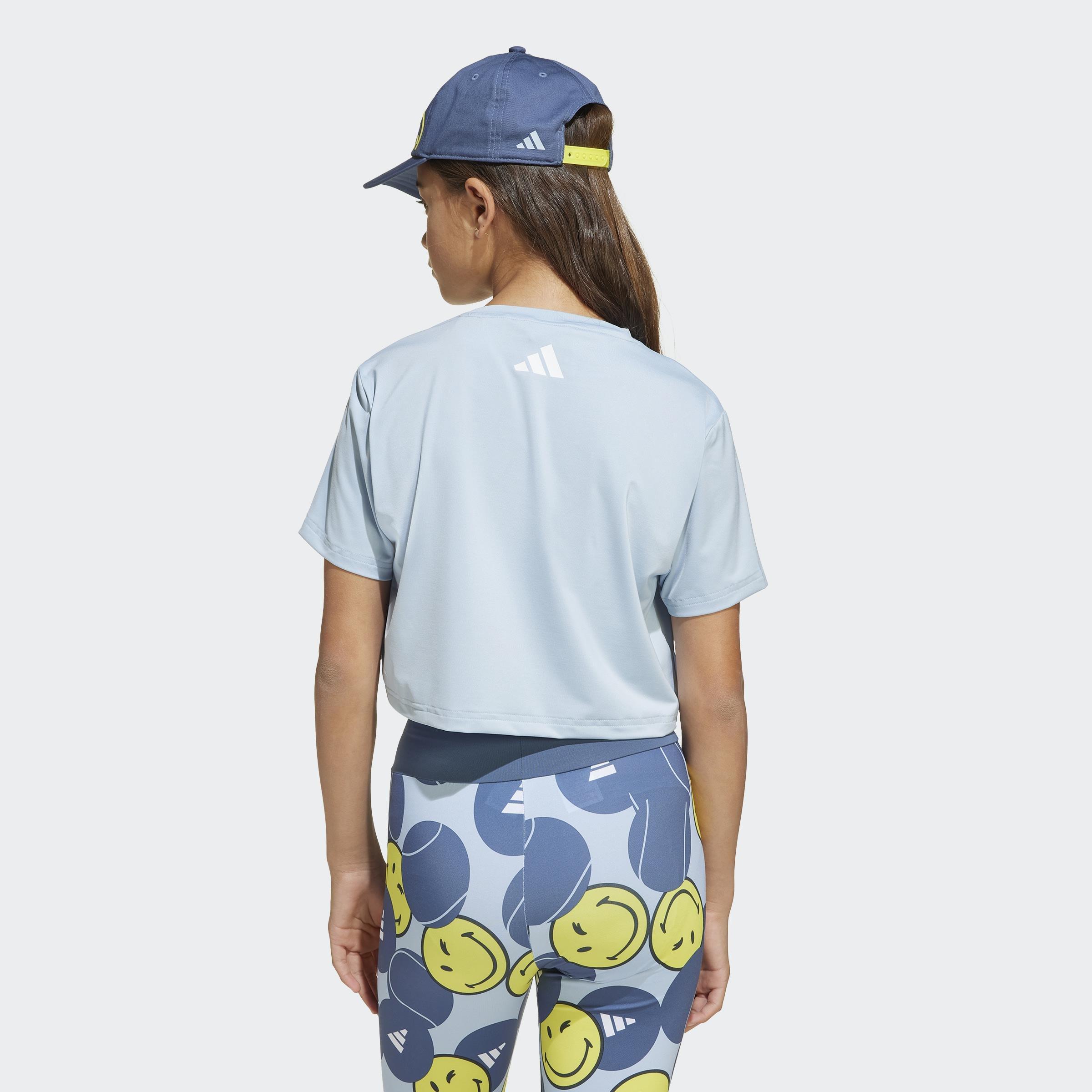 Kids Unisex adidas x Smileyworld Training T-Shirt, Blue, A901_ONE, large image number 3