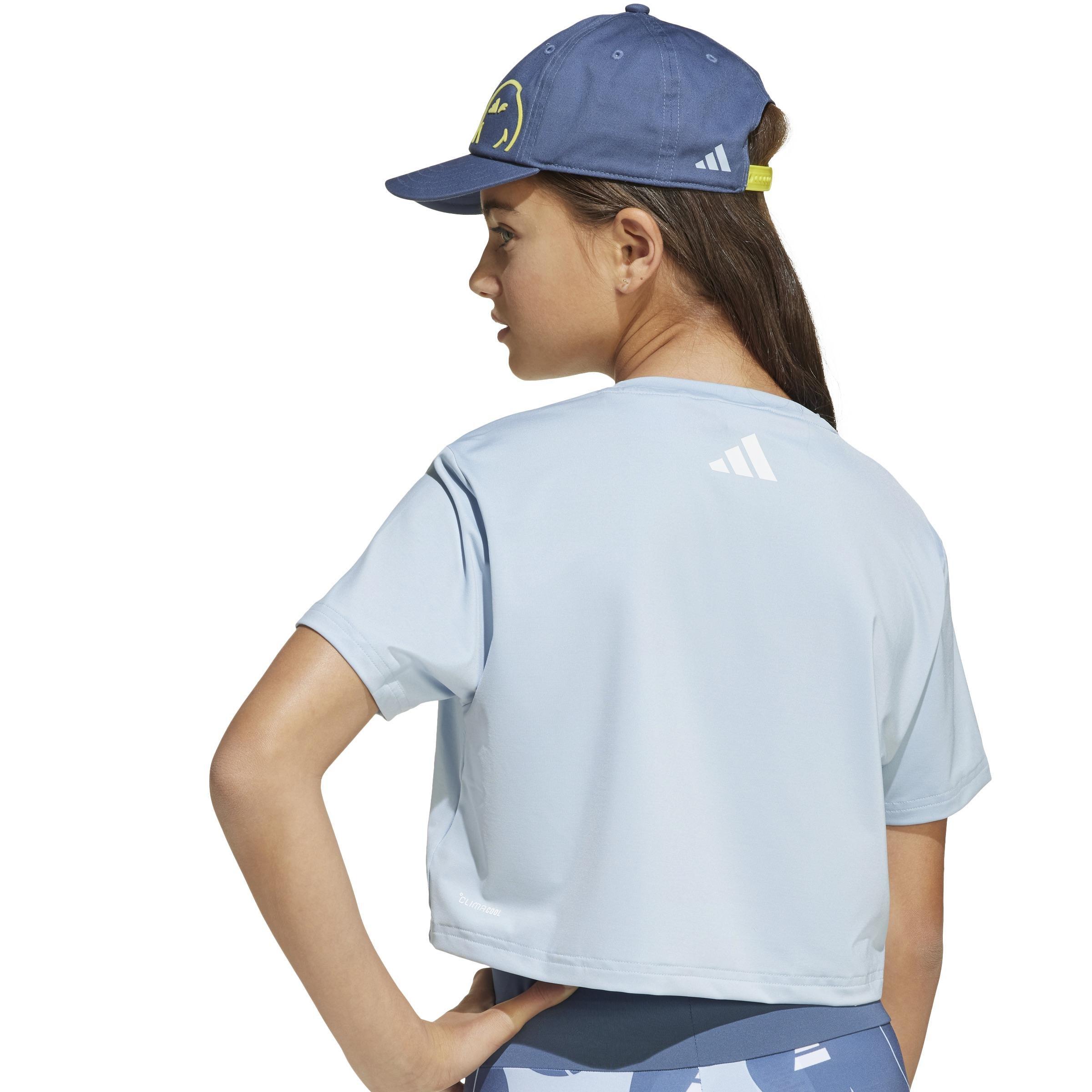 Kids Unisex adidas x Smileyworld Training T-Shirt, Blue, A901_ONE, large image number 5
