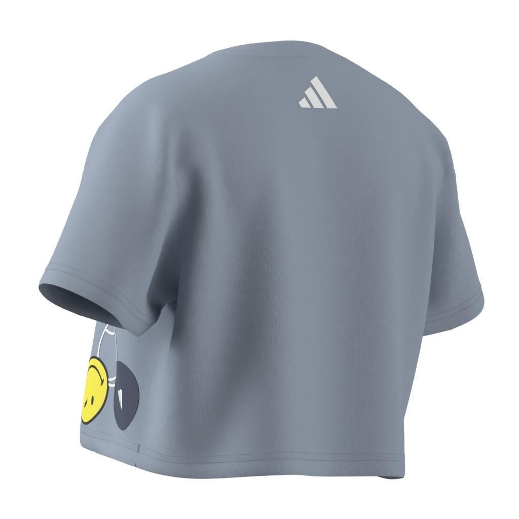 Kids Unisex adidas x Smileyworld Training T-Shirt, Blue, A901_ONE, large image number 10