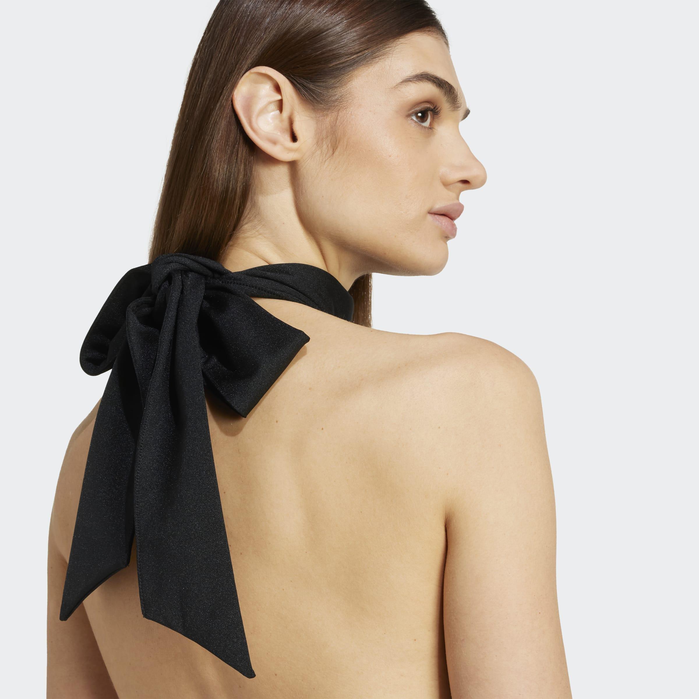 Tie-Neck Crop Top, Black, A901_ONE, large image number 6