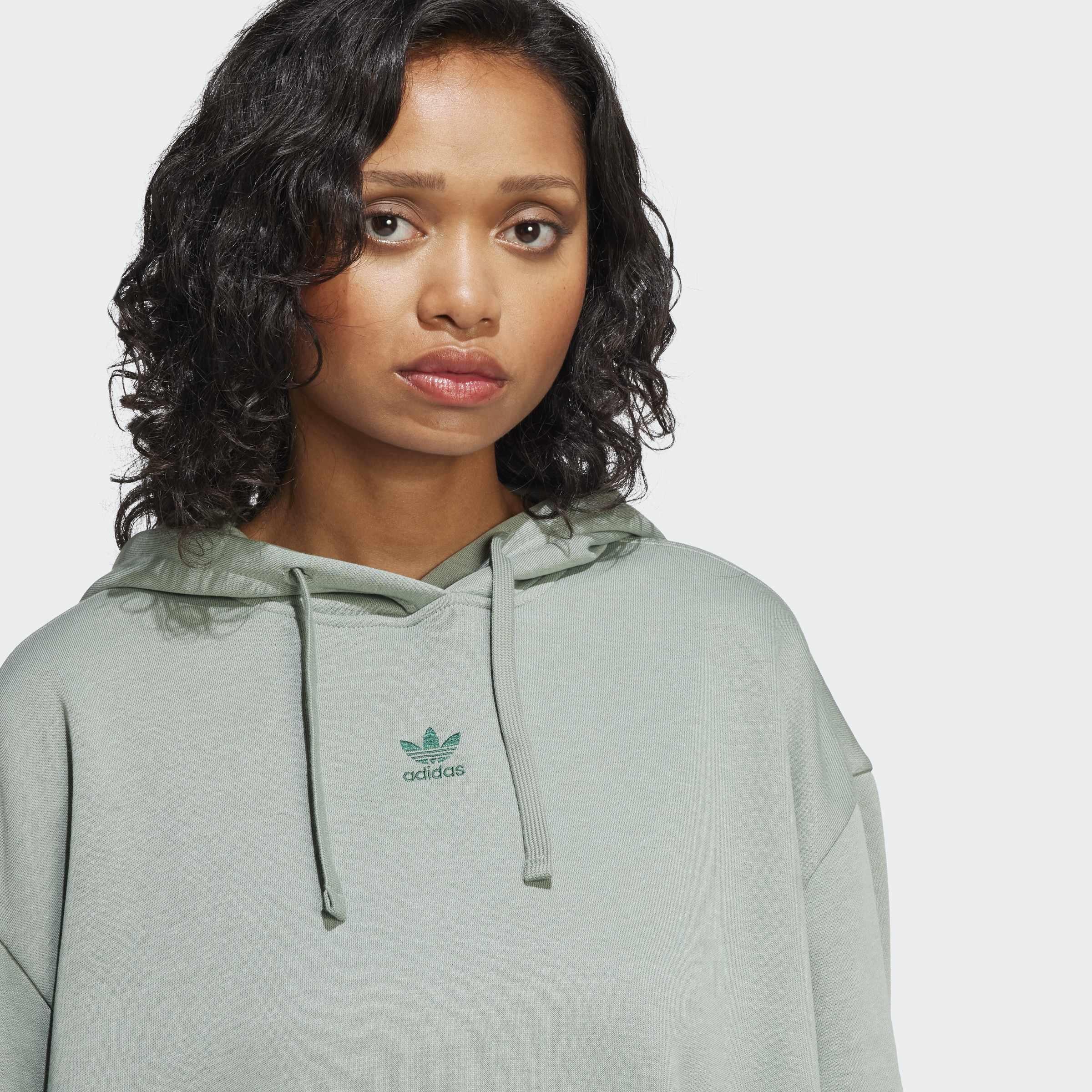 Essentials Oversized Fleece Hoodie, Green, A901_ONE, large image number 2