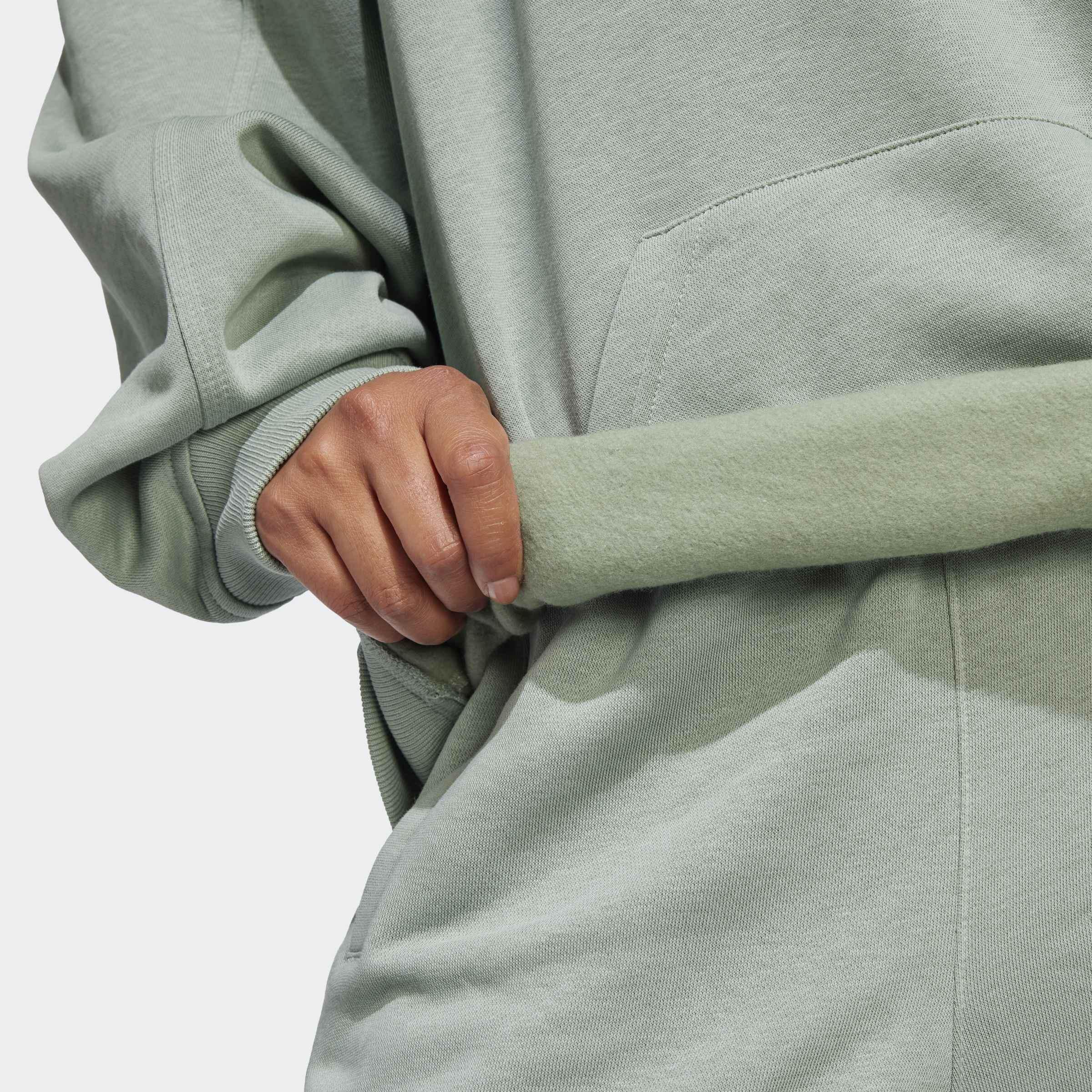 Essentials Oversized Fleece Hoodie, Green, A901_ONE, large image number 3