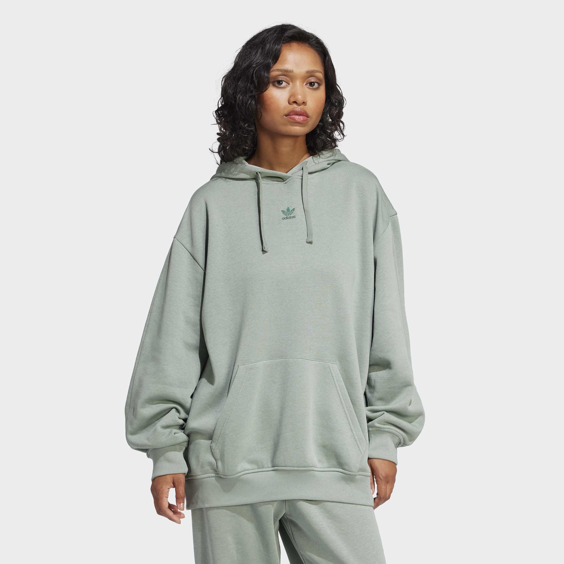 Essentials Oversized Fleece Hoodie, Green, A901_ONE, large image number 4